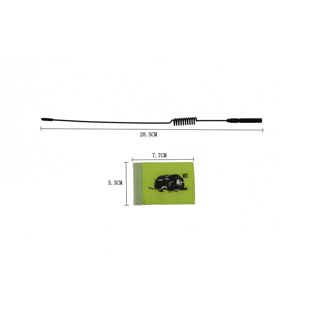 Metal Signal Flag Accessory for RC Crawlers - Green Flag Compatible with TRX4, SCX10 & 90046 Models | Off-Road Adventure & Trail Crawling Accessory