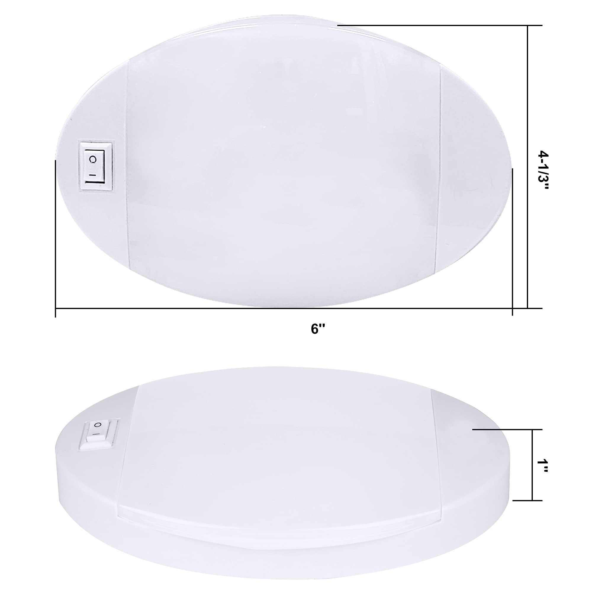 12V RV Oval Pancake Light - 6