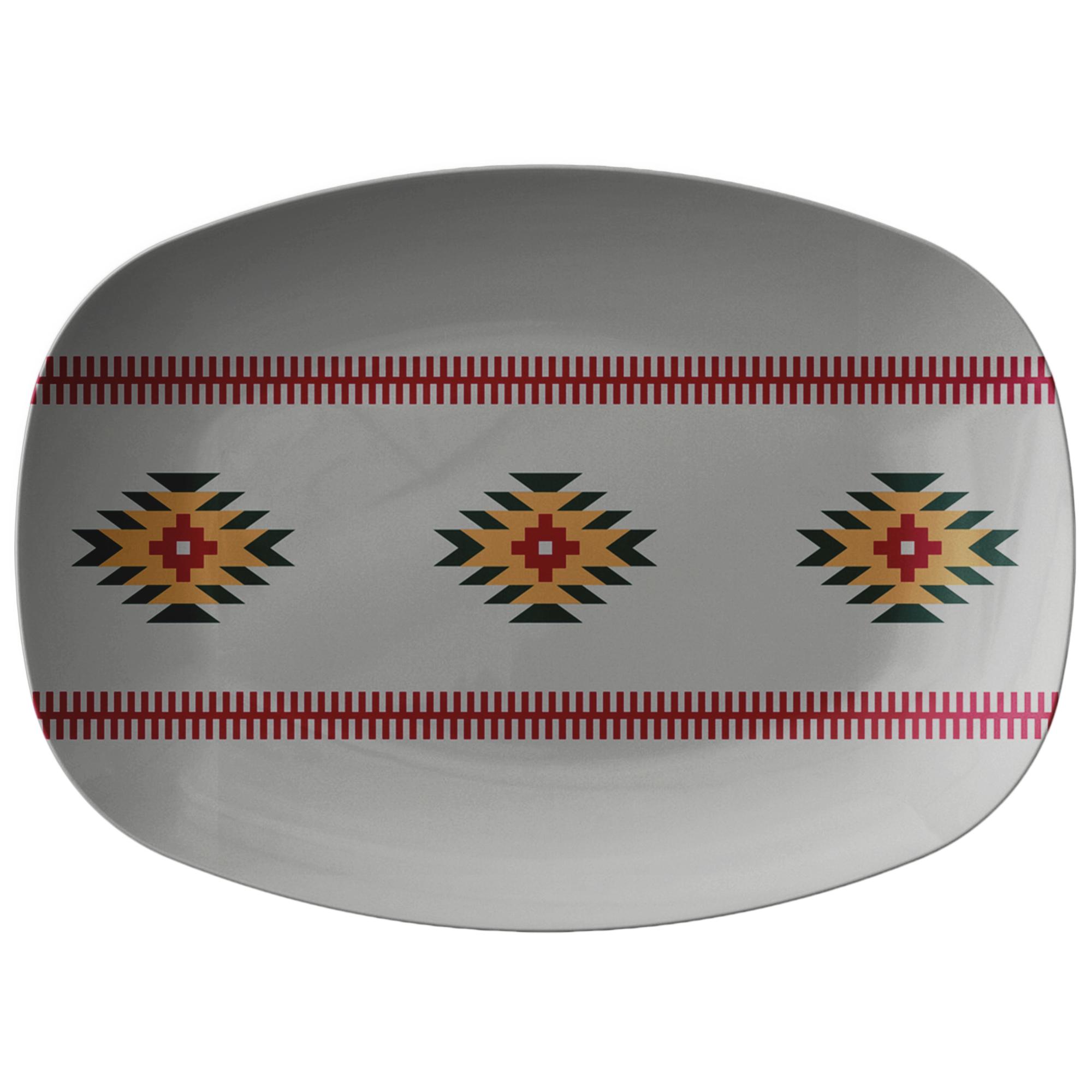 Azul Sunrise Plastic Serving Platter - Microwave & Dishwasher Safe - Perfect for Hot Foods - Ideal for Parties, BBQs & Family Gatherings