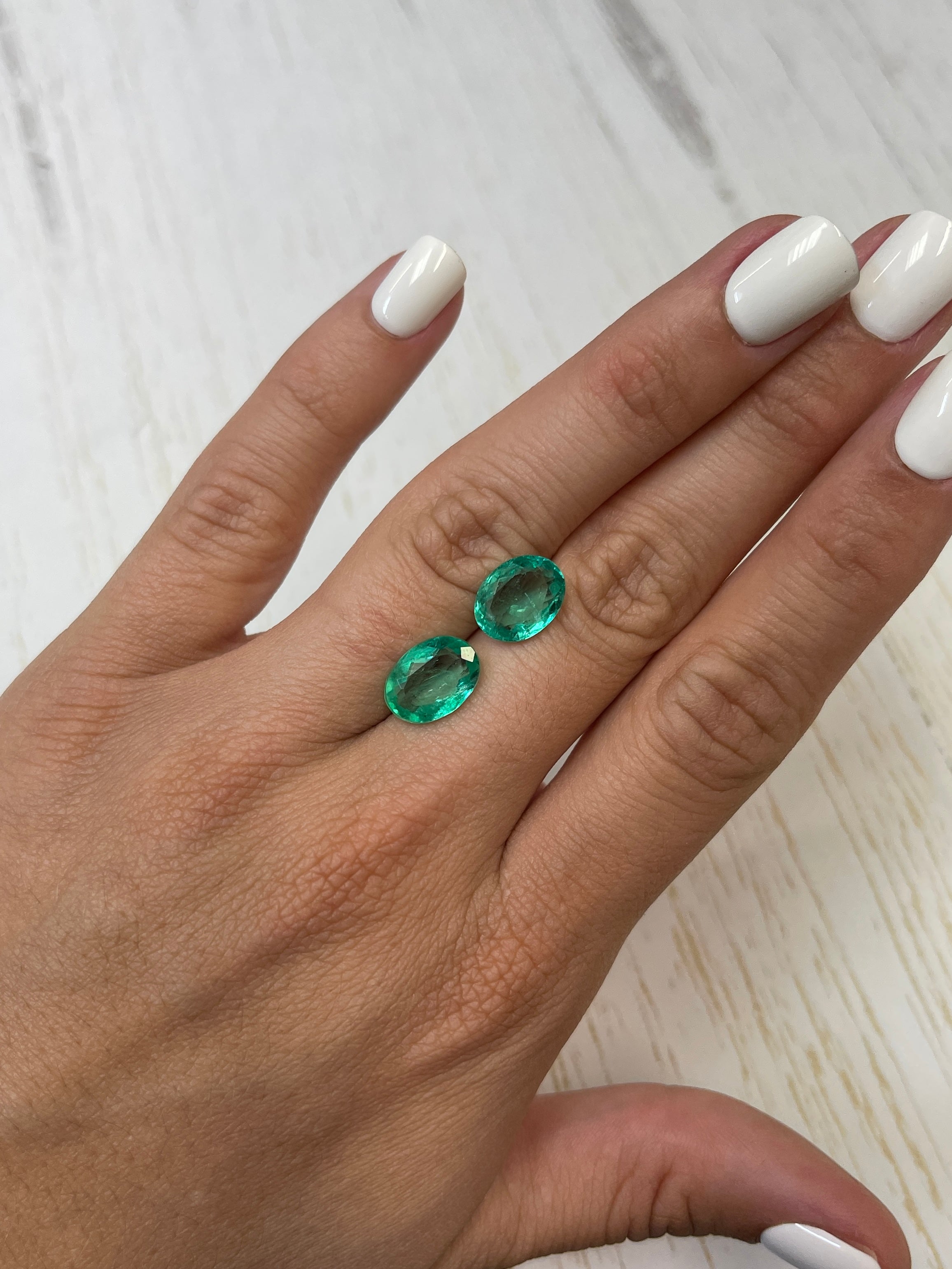 7.31tcw 12x9 Matching Loose Colombian Emeralds Oval Cut - Natural Green Gemstones for Jewelry Making, Engagement Rings & Luxury Gifts