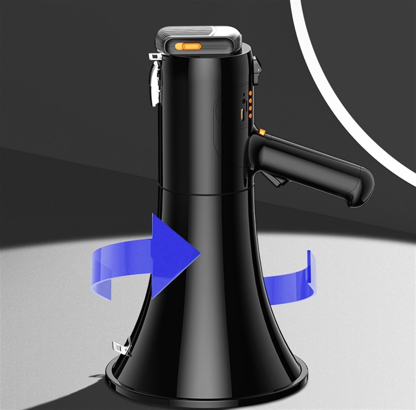 DRMEE Stadium Megaphone - Portable Bullhorn with Built-in Microphone, Adjustable Volume & Recording - Perfect for Sports Events, Crowd Control, and Outdoor Activities