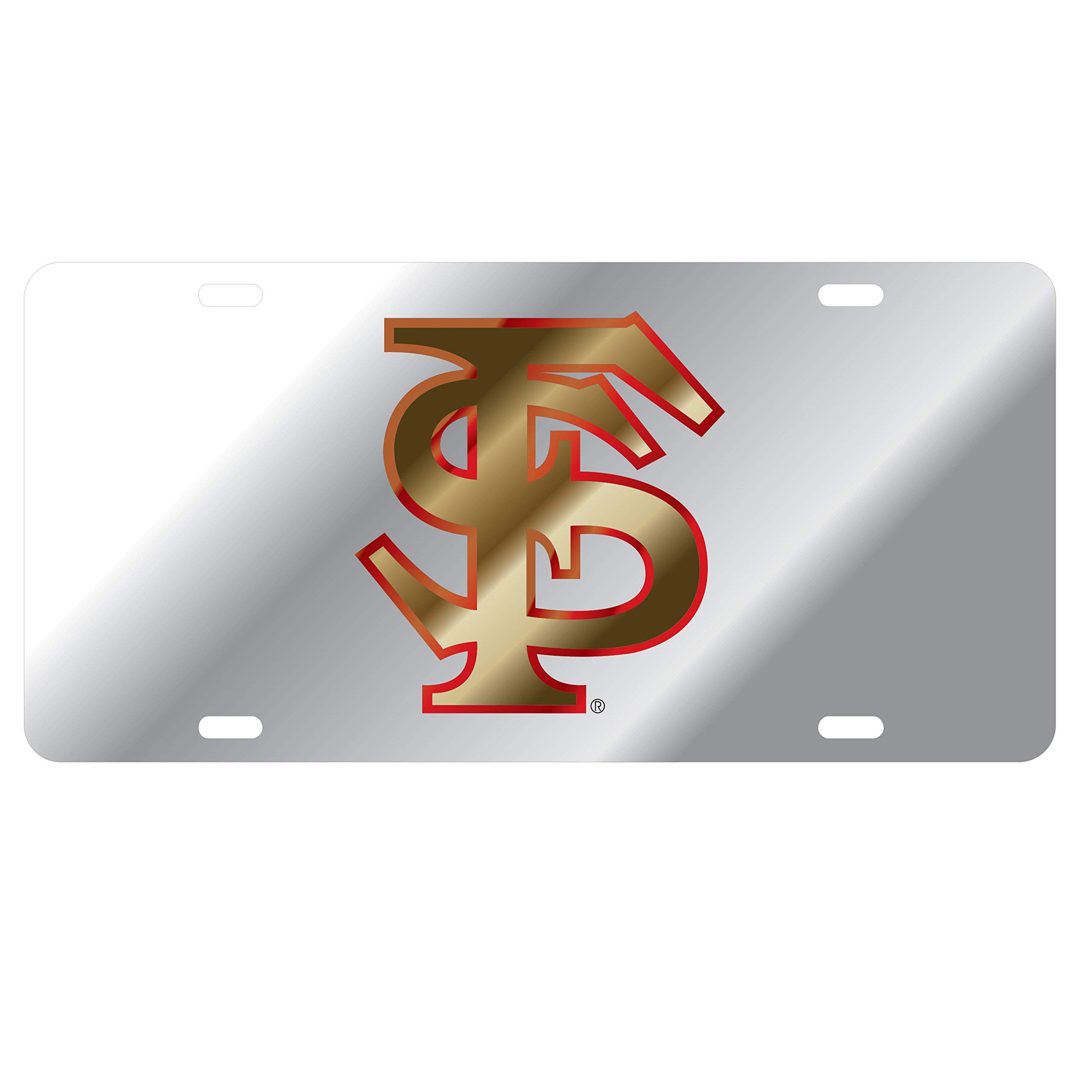 Florida State Seminoles Laser Cut Inlaid Mirrored Gold & Silver Plate - Perfect for Game Day Decor, College Dorm Room, and Sports Fan Gifts