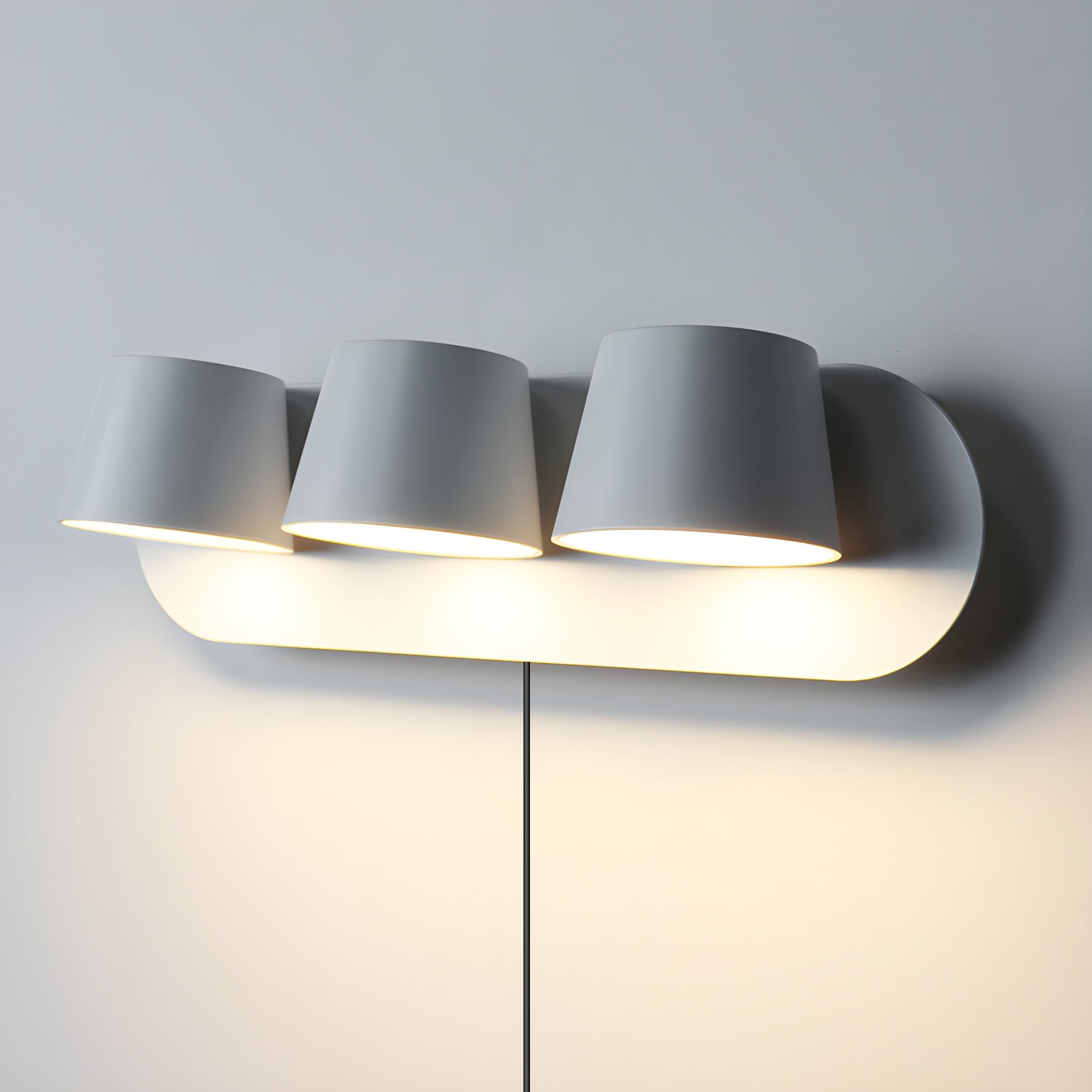 Angle Adjustable Plug-in Wall Lamp - Dimmable LED Night Light for Bedroom, Nursery, Hallway & Stairs - Soft Warm White Lighting