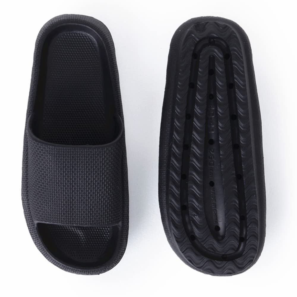 BING RUI CO Cloud Slides for Women and Men - Ultra Soft Pillow Slippers with Non-Slip Sole, Comfortable Bathroom and Shower Sandals, Thick Cushioned Footbed - Perfect for Indoor, Spa, Poolside, and Relaxation at Home