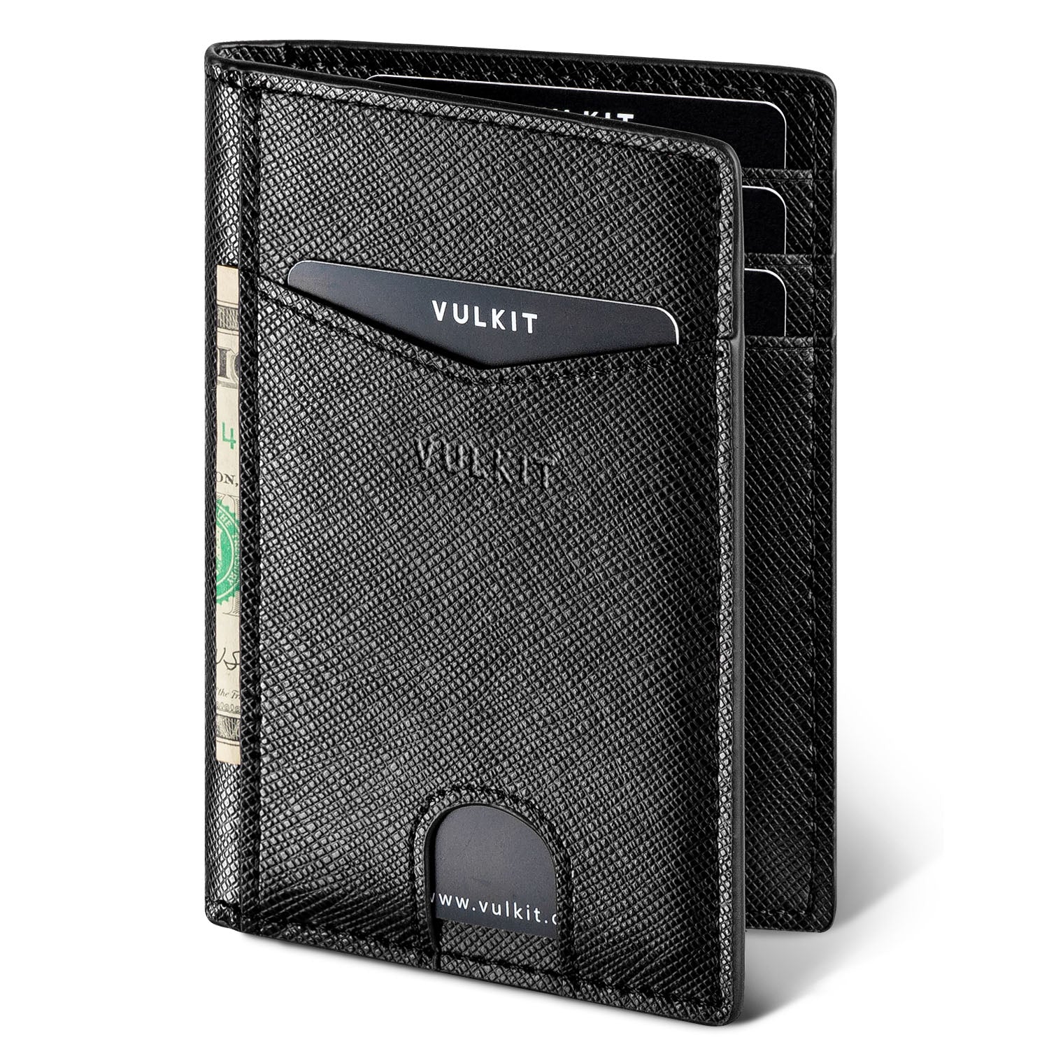 VW100 Slim Bi-Fold Wallet with 2 Exterior Slots for Cash & Cards – Perfect for Everyday Use and Travel