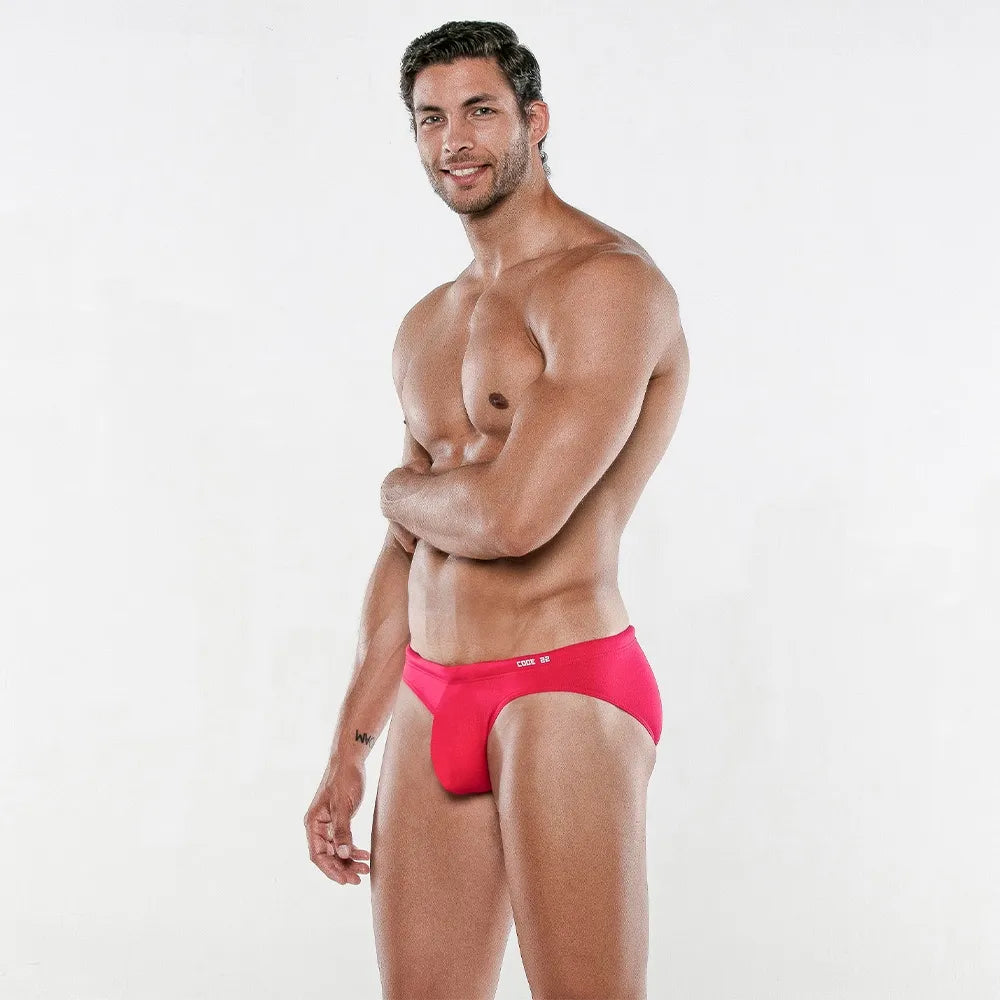 Code 22 Deep Mini Swim Brief 23113 Fuchsia - Stylish Men's Swimwear for Beach, Pool & Summer Vacations