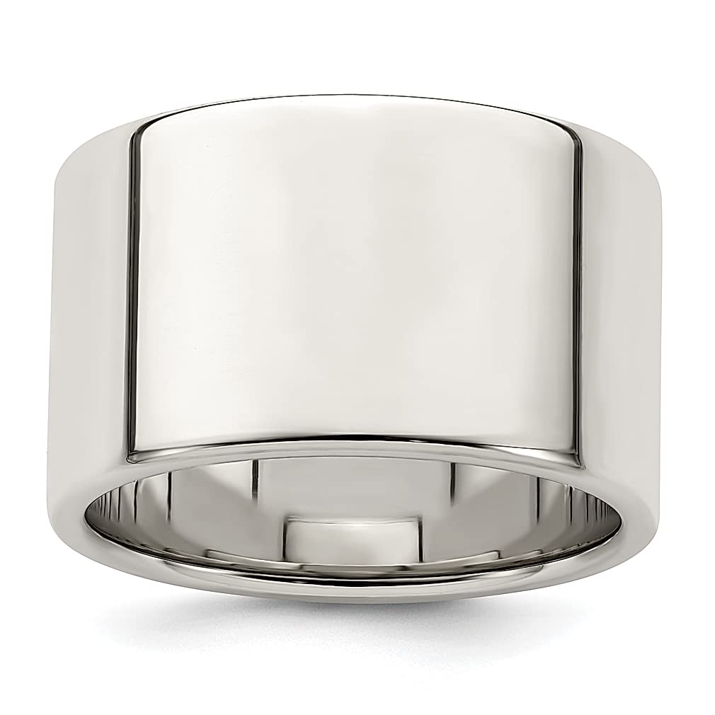 925 Sterling Silver 12mm Lightweight Flat Size 10 Wedding Ring Band - Classic Fine Jewelry for Women - Perfect Anniversary, Engagement & Everyday Wear Gift for Her