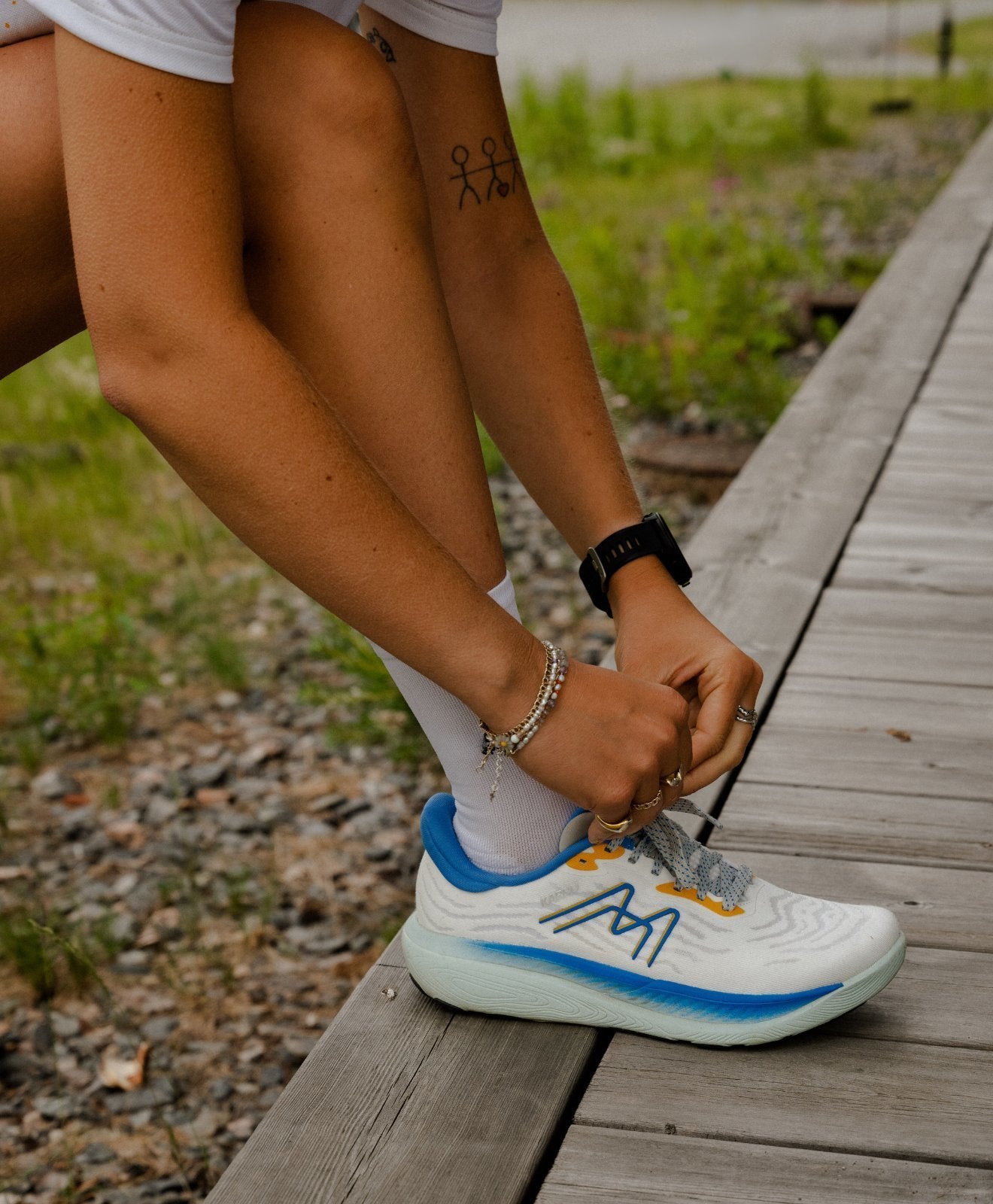 IKONI 3.0 Women's Running Shoes - White/Super Sonic - Lightweight Athletic Sneakers for Jogging, Gym Workouts & Outdoor Activities