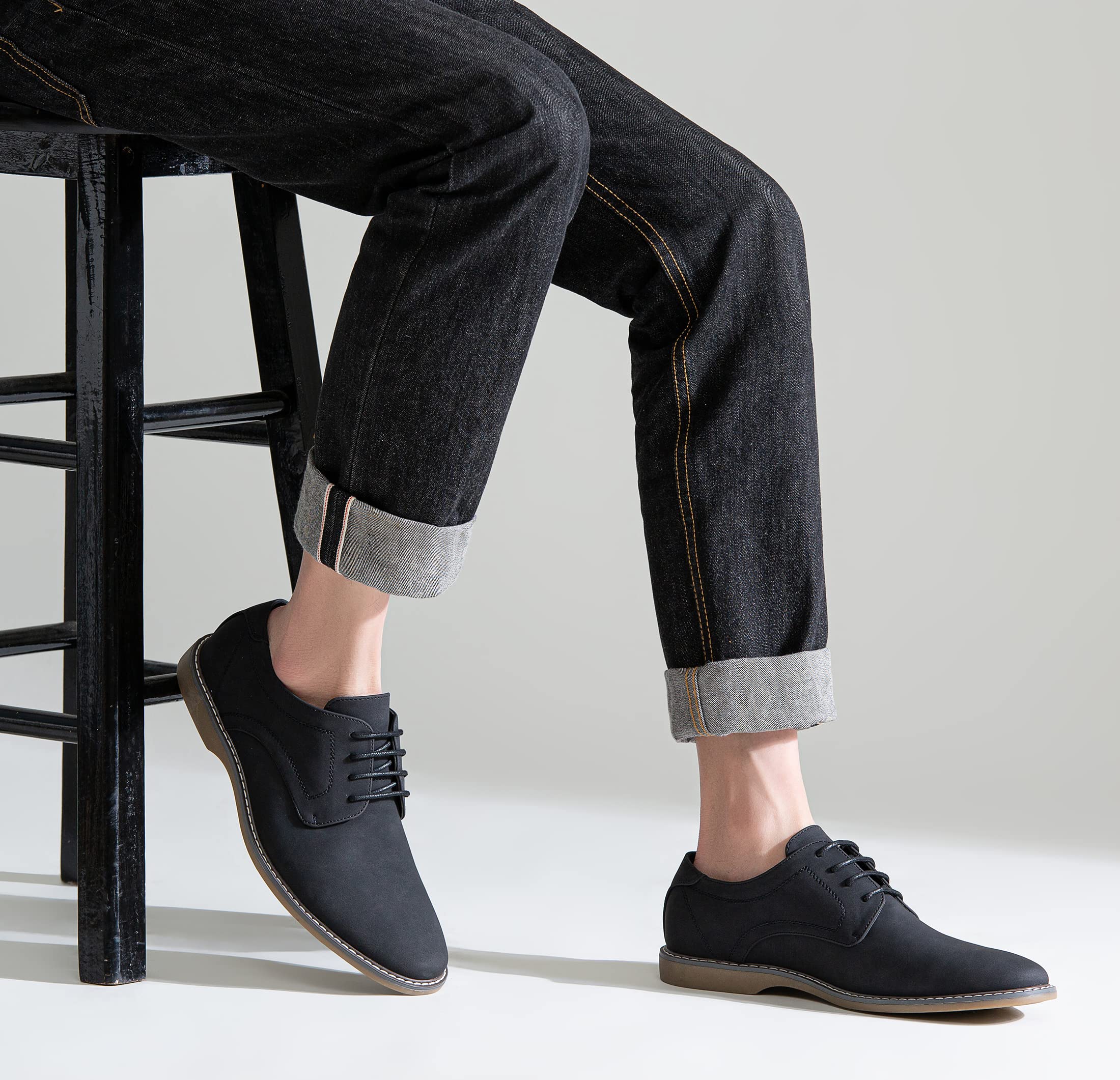 Jousen Men's Casual Dress Shoes - Retro Business Classic Oxford Shoes for Men | Comfortable & Stylish for Office, Wedding & Formal Events