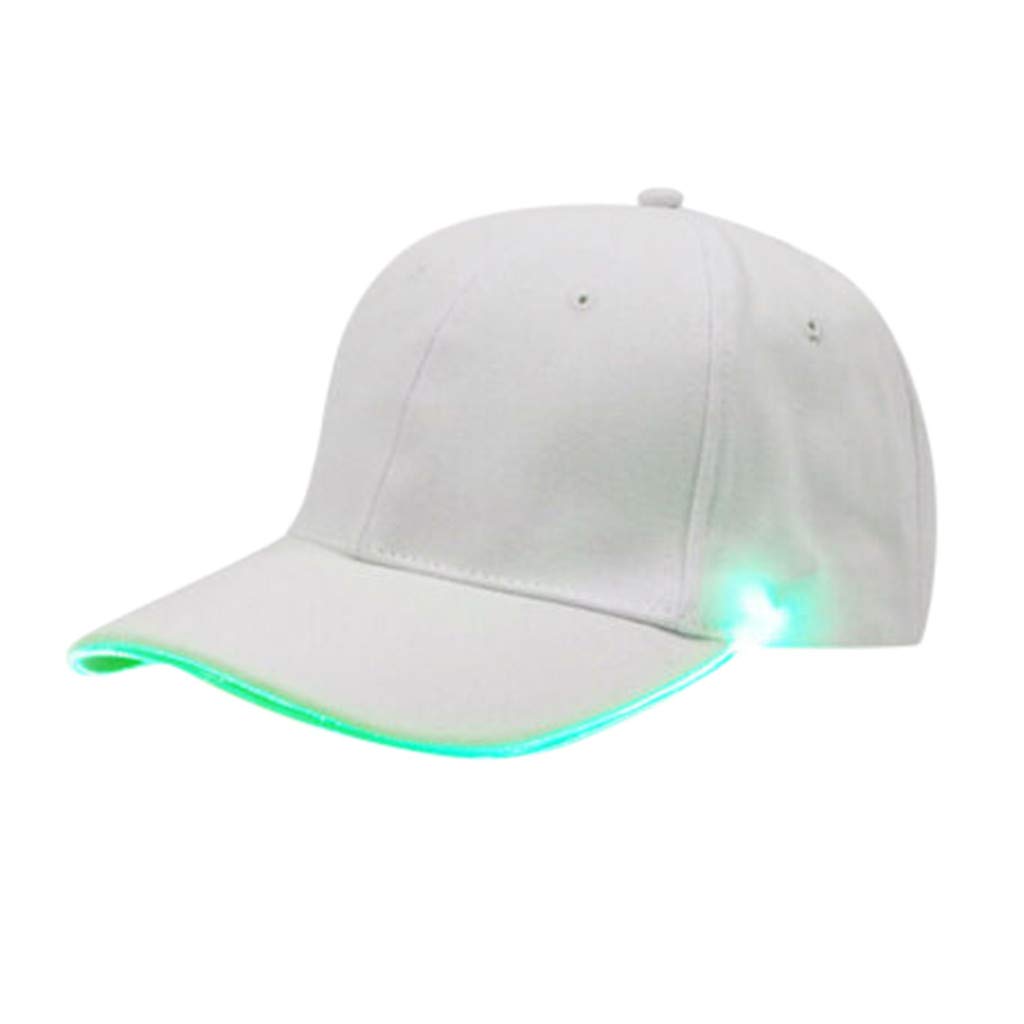 LED Light Up Baseball Cap - Adjustable Sports & Hip-Hop Glow Party Hat with Bright Lights for Night Events, Concerts, Raves, and Outdoor Activities