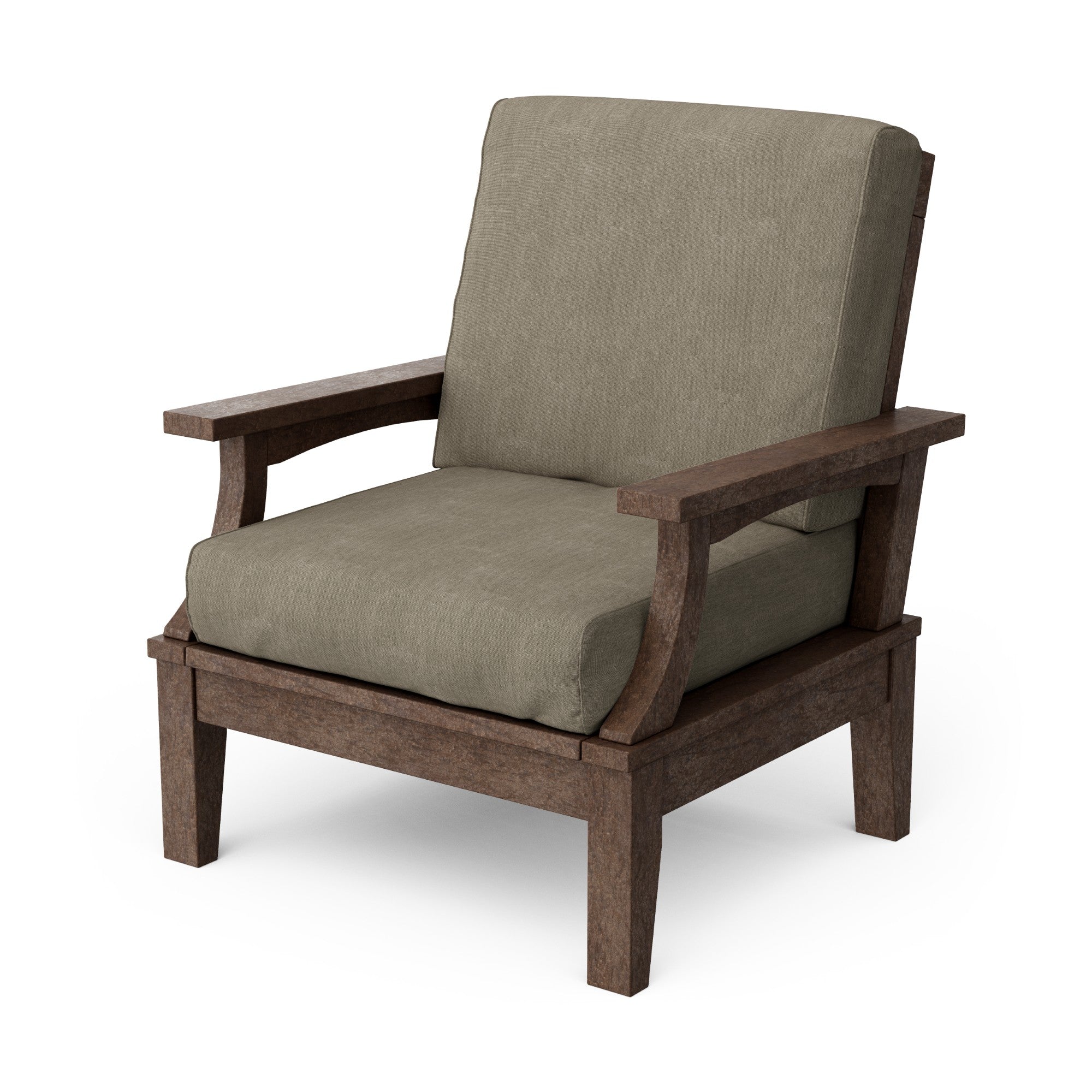 Heritage Deep Seating Patio Chair with Weather-Resistant Cushions - Outdoor Lounge Furniture for Garden, Poolside & Backyard Relaxation