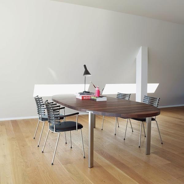 GM2100 Oval Extension Table - Expandable Dining Table for 6-8 People, Perfect for Family Gatherings & Dinner Parties