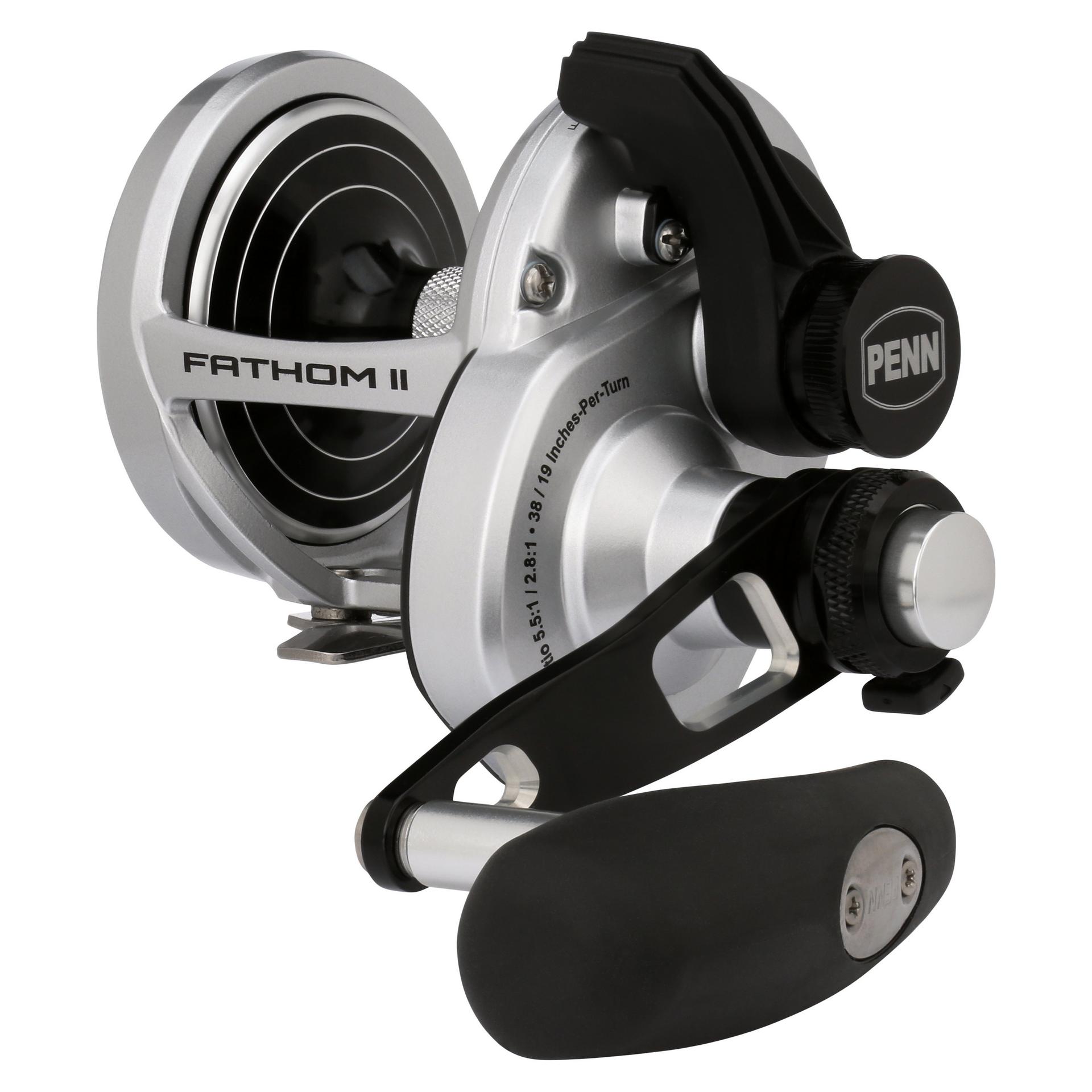 PENN Fathom™ II Lever Drag 2-Speed Conventional Fishing Reel - Saltwater & Offshore Angling, Big Game Fishing Gear for Tuna, Marlin, and Deep Sea Fishing