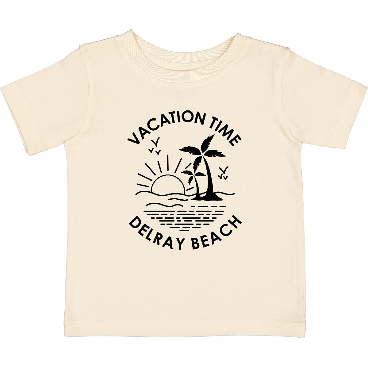 Inktastic Vacation Time in Delray Beach Baby T-Shirt - Cute Florida Beach Outfit for Infants & Toddlers - Perfect for Family Trips, Beach Photos & Summer Wear