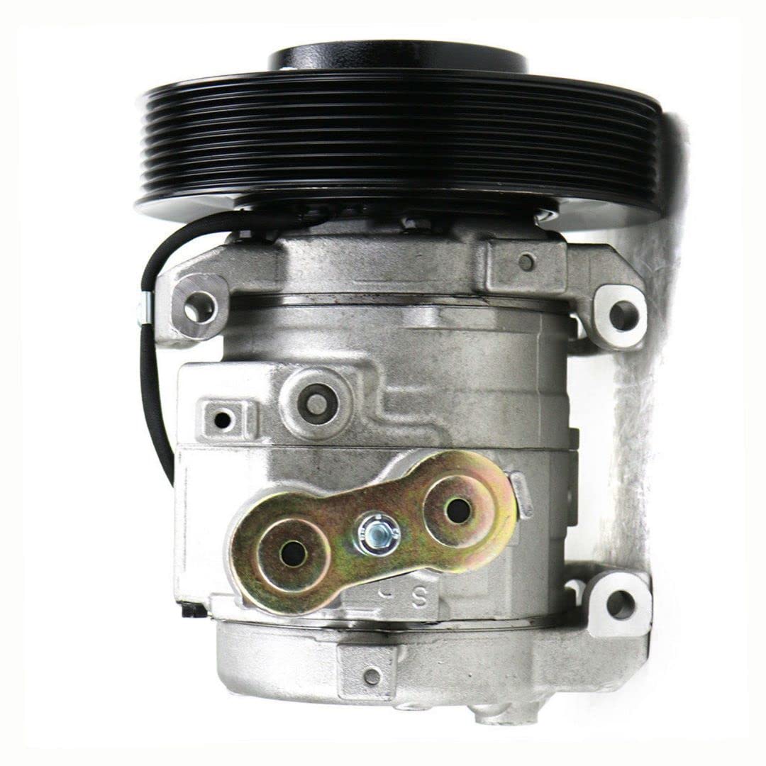 Geofrey Front A/C Compressor with Clutch 8 Groove 10S15C - Compatible with Freightliner Cascadia 2011-2015 (CO 29045C, 2265770001) - Heavy Duty Truck Air Conditioning Replacement Part for Long Haul & Commercial Vehicles