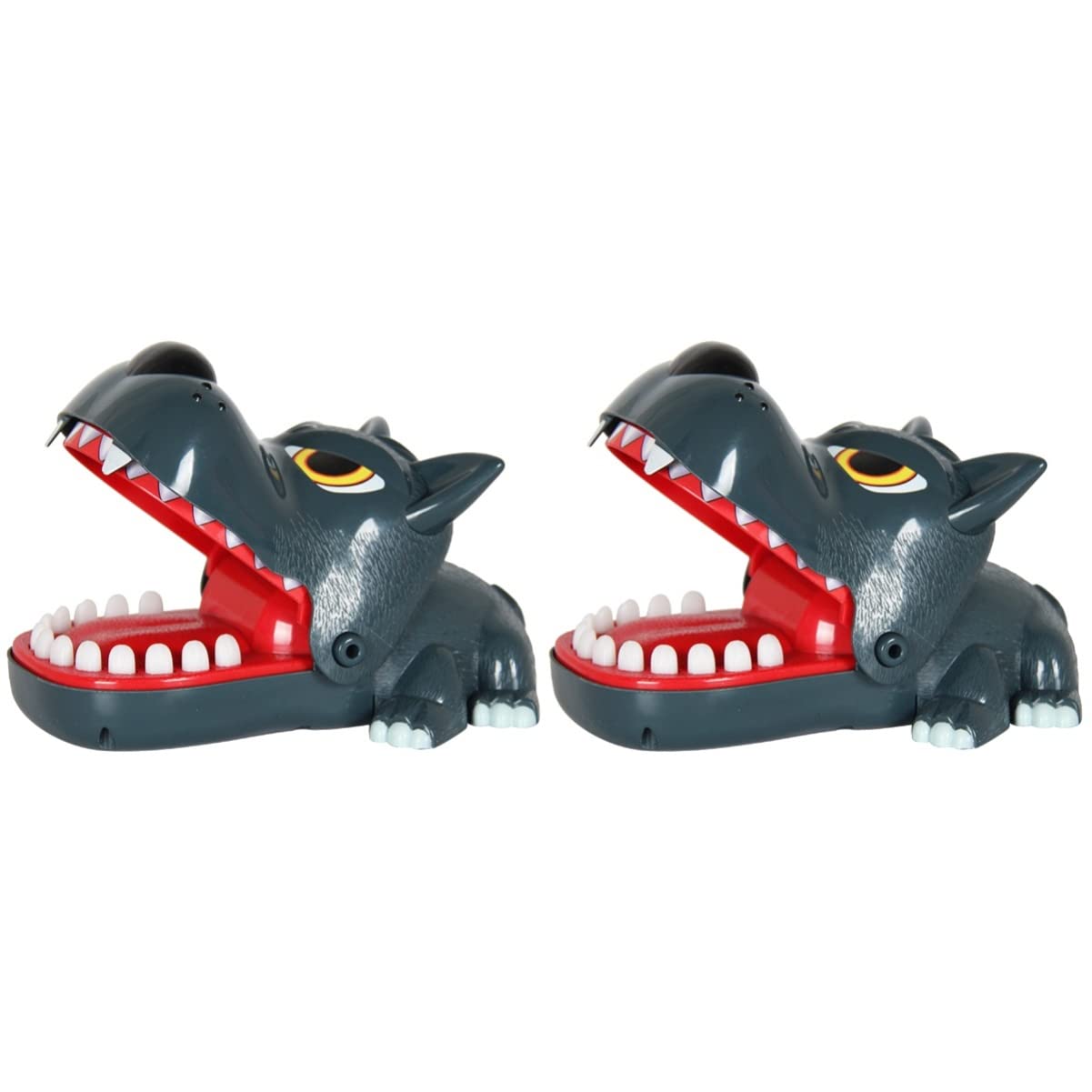 Wolf Shaped Biting Finger Toy for Kids - 2PCS Plastic Animal Finger Bite Game for Children - Fun Stress Relief & Party Favor (Great for Birthday Parties, Classroom Rewards & Family Game Nights)