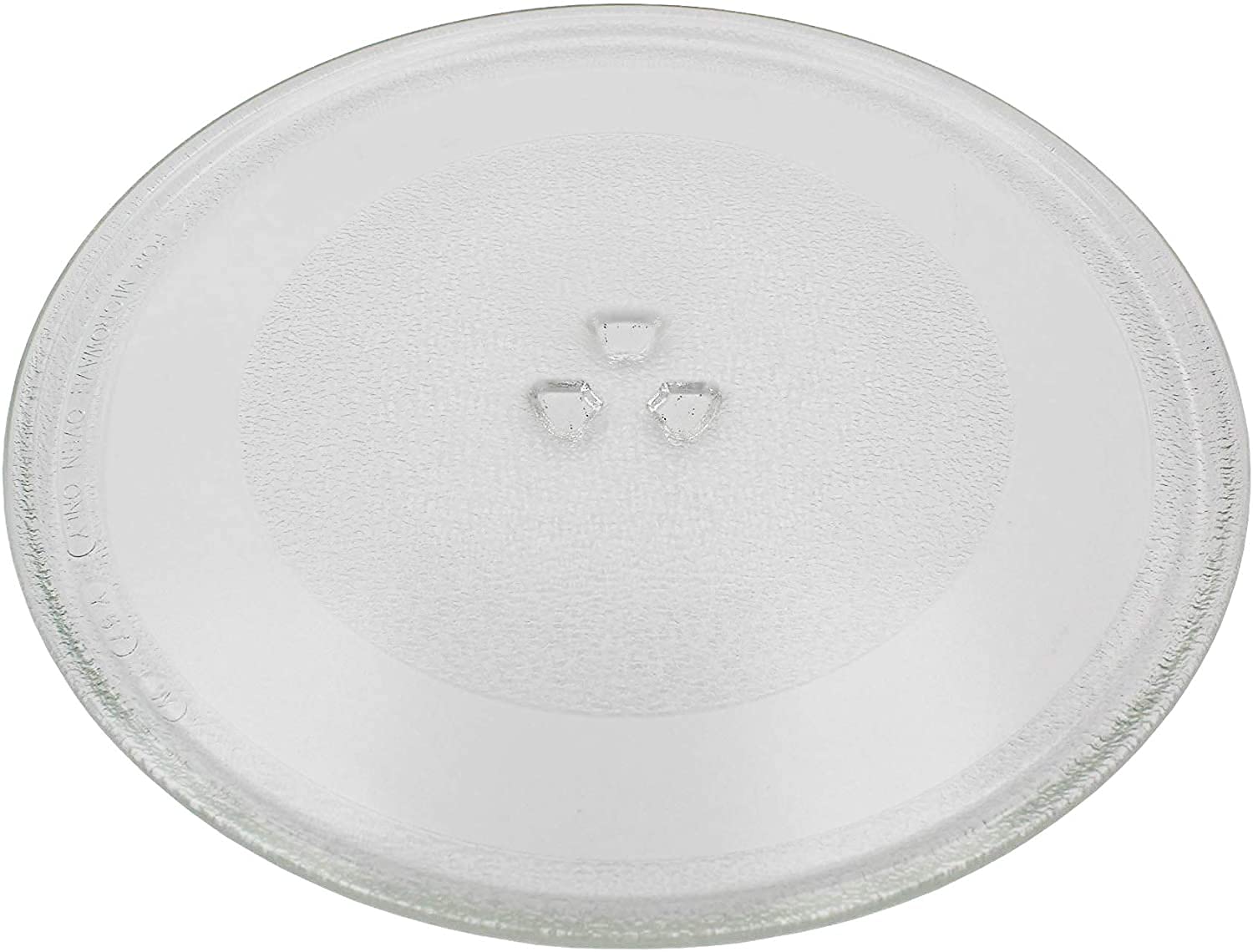 KitchenAid Microwave Glass Turntable Replacement - 12 Inch Diameter Glass Plate with Y Center (9.6 Inch) - Compatible with Most Microwave Ovens - Perfect for Heating Food Evenly & Replacing Broken Turntables