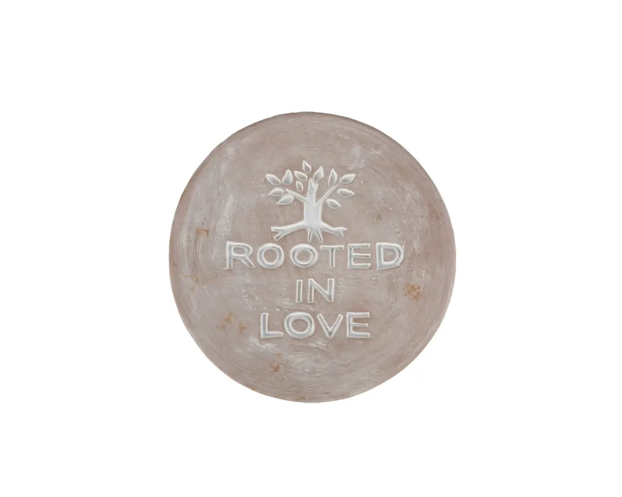 Rooted In Love Garden Stone - Personalized Memorial Stone for Outdoor Decor, Yard & Garden - Perfect for Memorials, Graves, and Landscaping