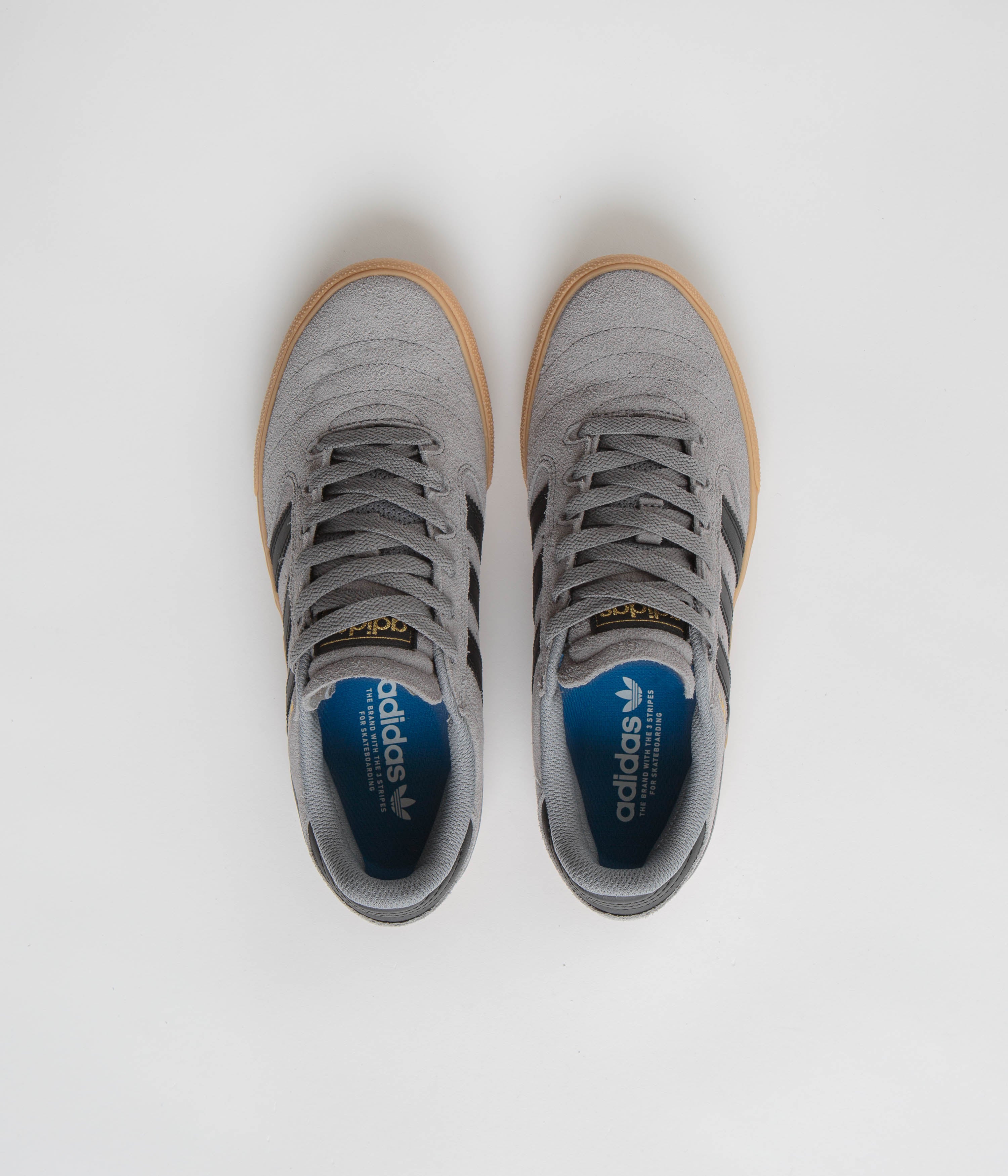 Adidas Busenitz Vulc II Skate Shoes for Men - Grey Three/Core Black/Gold Metallic - Lightweight & Durable for Skateboarding & Casual Wear