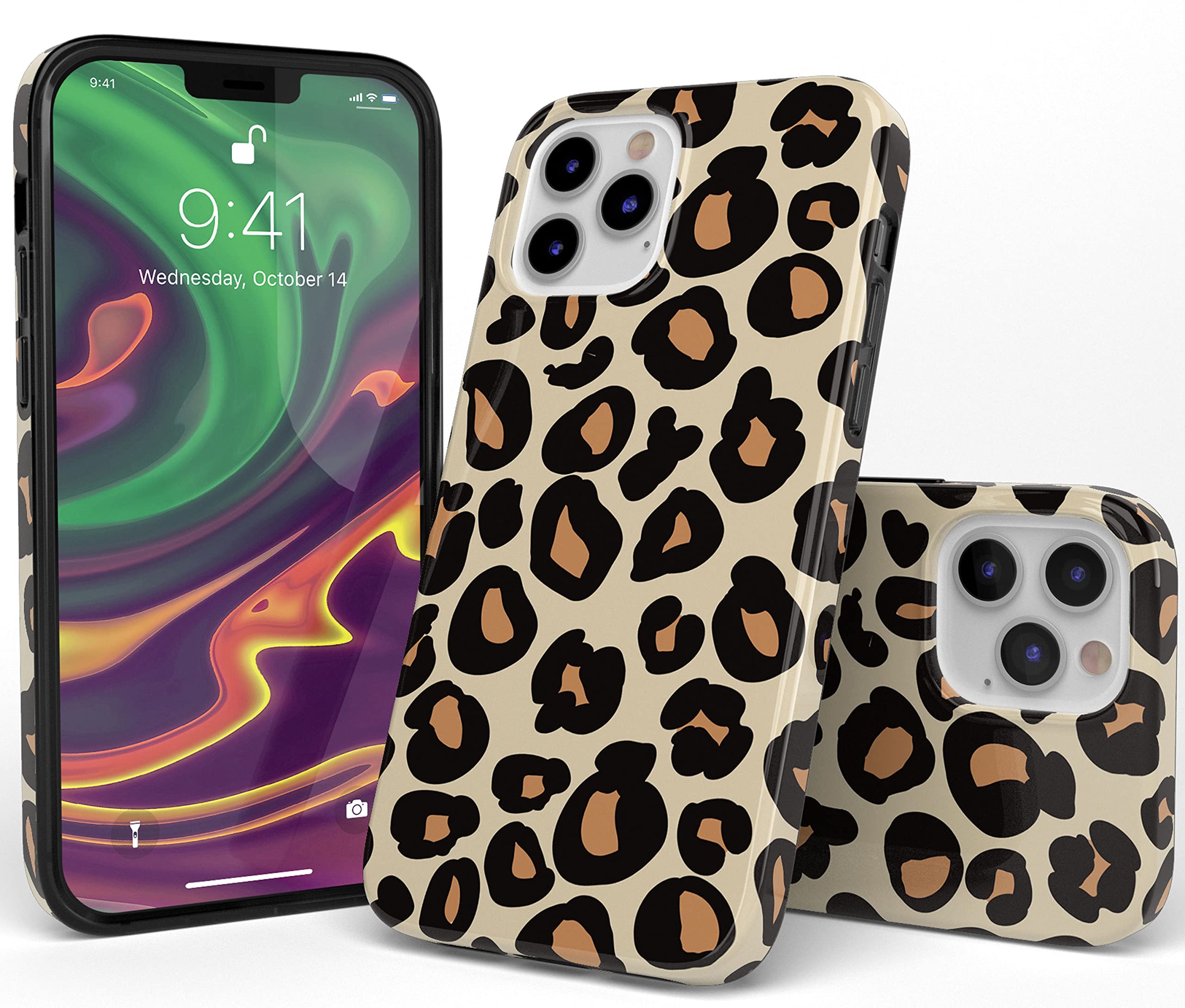 Casely iPhone 12/12 Pro Case - Ultra Slim Leopard Print Phone Cover | Shockproof & Scratch Resistant | Perfect for Outdoor Adventures & Daily Use