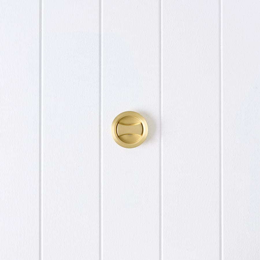 Brushed Brass Sliding Door Lock - Secure & Stylish for Patio, Closet & Barn Doors | Durable & Easy to Install Home Safety Solution