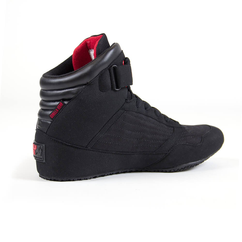 GORILLA WEAR High Top Weightlifting Shoes for Men & Women - Best for Squats, Deadlifts & Powerlifting - Stability & Support Training Shoes - Ideal for CrossFit, Gym Workouts & Strength Training (Red)