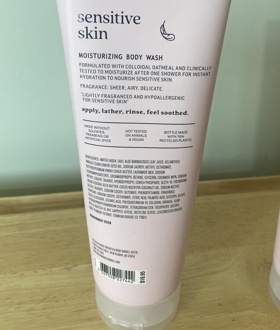 Gentle Colloidal Oatmeal Body Wash for Sensitive Skin - Soothing & Moisturizing Bath Shower Gel for Dry, Itchy Skin - Perfect for Eczema & Dermatitis Relief
