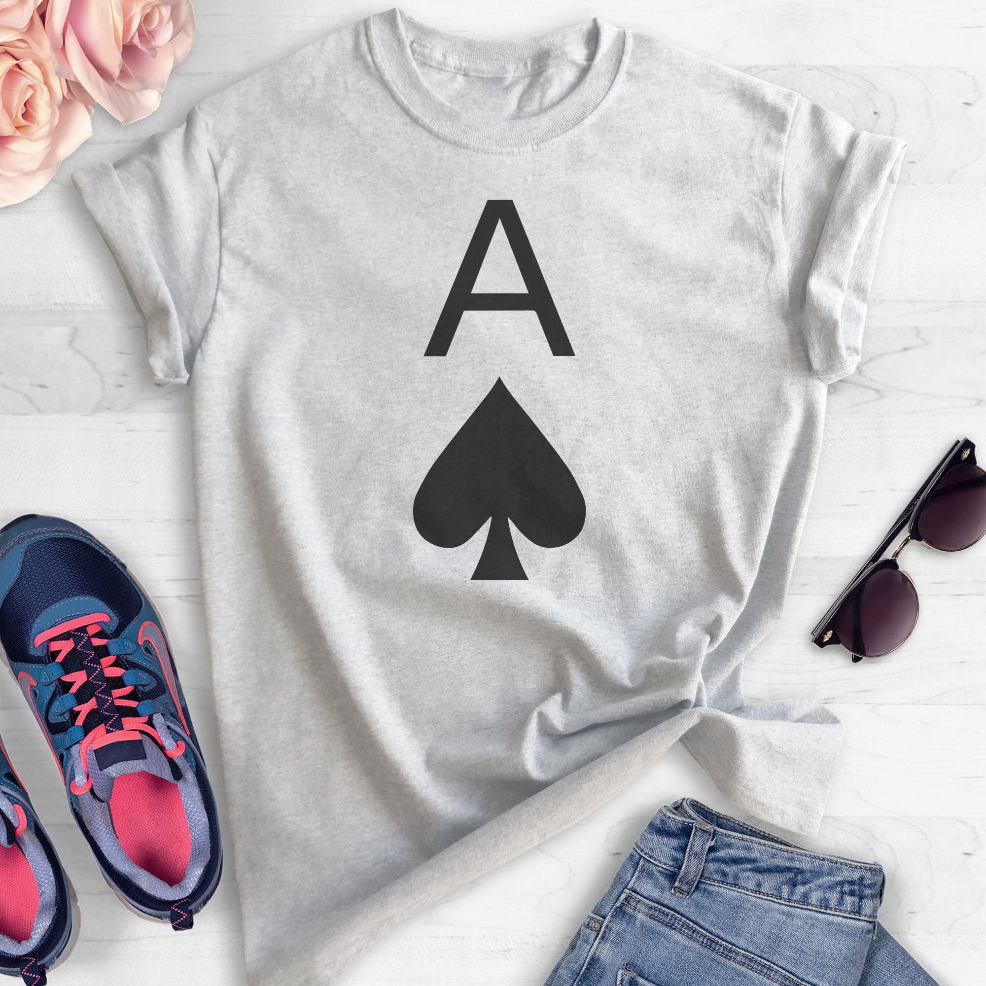 Ace of Spades T-Shirt - Unisex Poker Card Design Tee for Men & Women | Perfect for Casino Nights, Poker Parties & Card Game Lovers