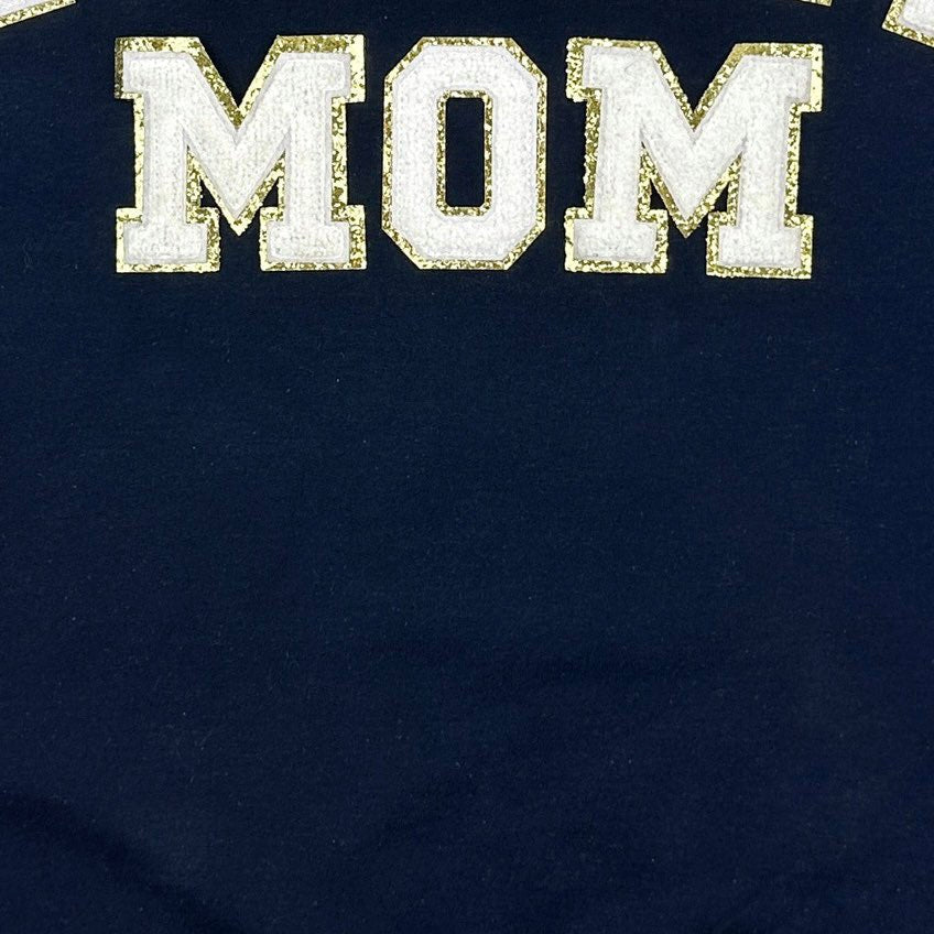 Baseball Mom Chenille Patch Sweatshirt - Comfortable Pullover for Baseball Moms - Perfect for Games, Practices & Team Spirit