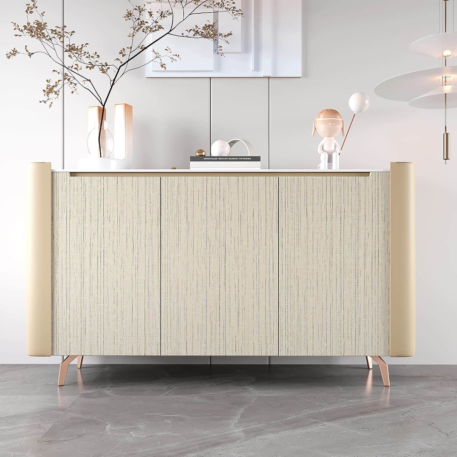 VEELIKE 15.7''x354'' Self Adhesive Removable Grasscloth Wallpaper - Ecru White Textured Peel and Stick Contact Paper for Bedroom, Bathroom, Furniture & Walls | Easy DIY Home Decor Upgrade for Living Room, Kitchen, Nursery