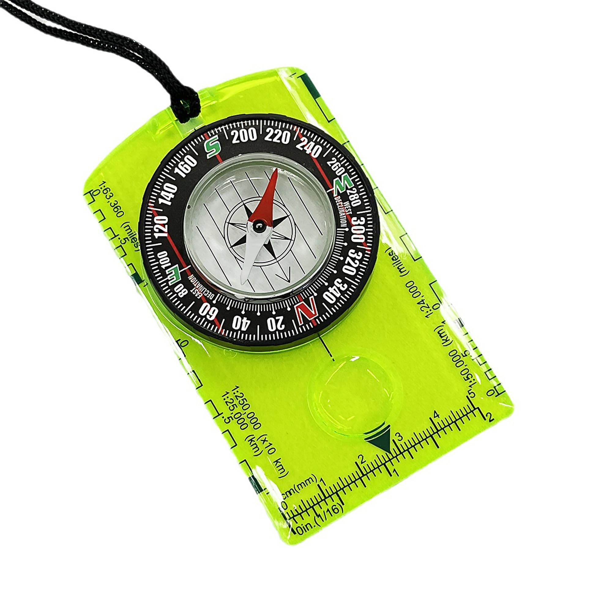 Professional Military Compass for Hiking & Camping - Waterproof Multifunctional Scout Compass with Map Scale - Precision Navigation Tool for Outdoor Adventures, Survival & Orienteering (Green)