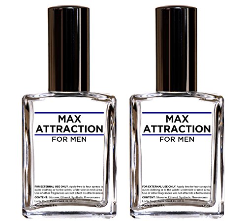 Max Attraction Pheromone Cologne for Men - 2 Bottles Set with Discount | Natural Scent to Attract Women | Perfect for Dating, Nightlife & Special Occasions