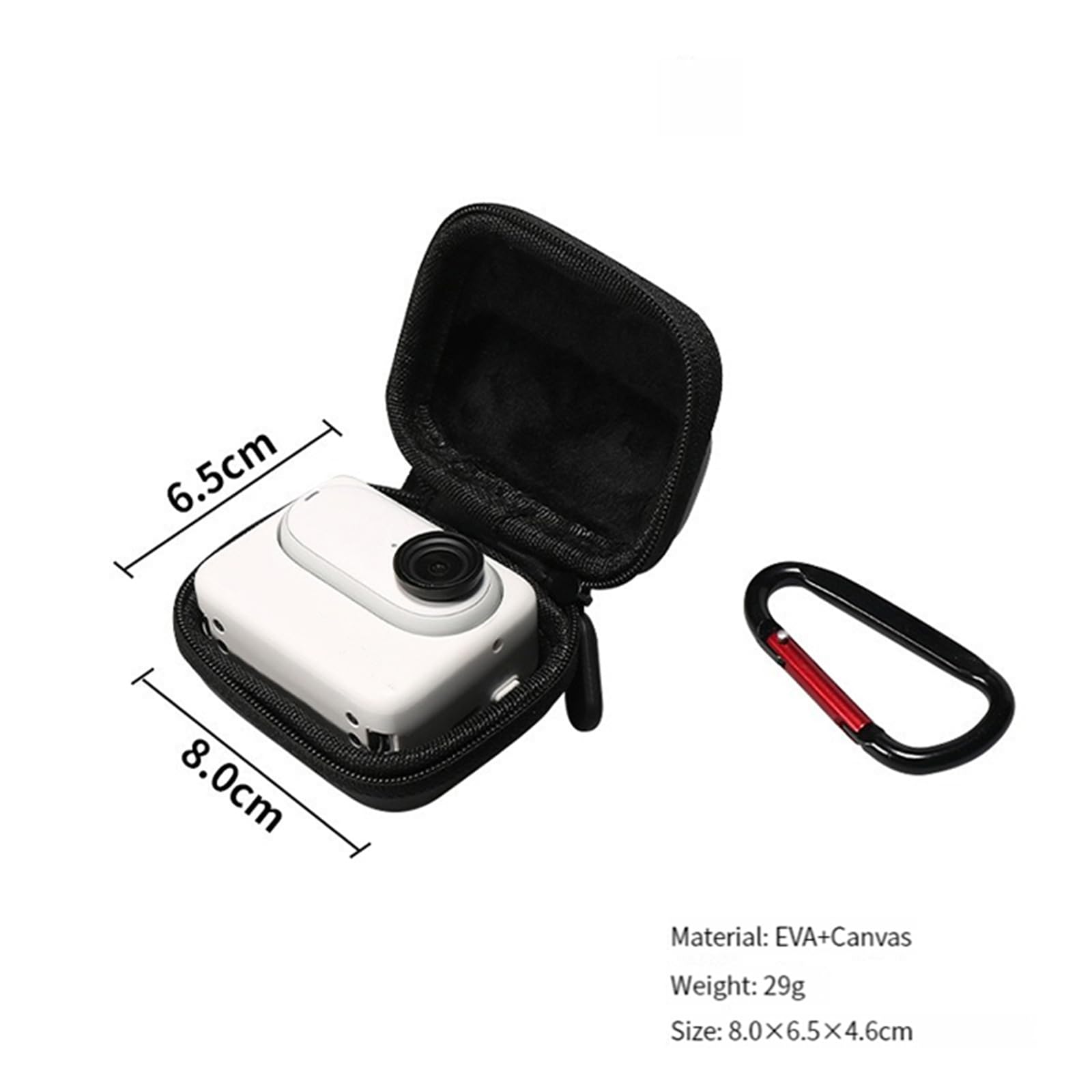 Insta360 Go3 EVA Protective Carry Case - Waterproof Travel Storage Bag for Sports Action Camera | Perfect for Travel, Hiking, Cycling & Outdoor Adventures (Black)