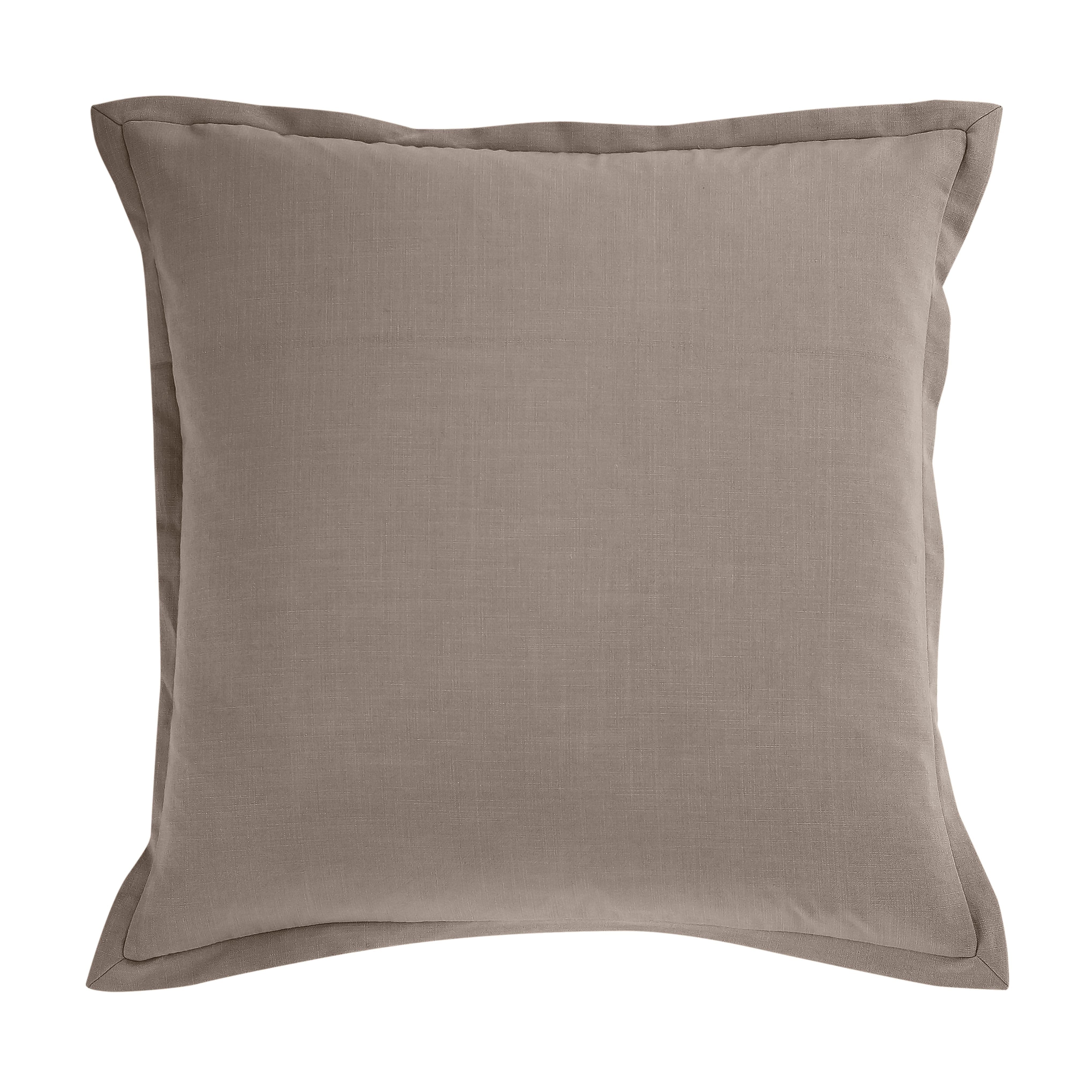 Premium Taupe Euro Sham Pillow Cover - 26x26 Inches, 100% Cotton, Envelope Closure - Perfect for Bedroom, Living Room & Guest Room Decor