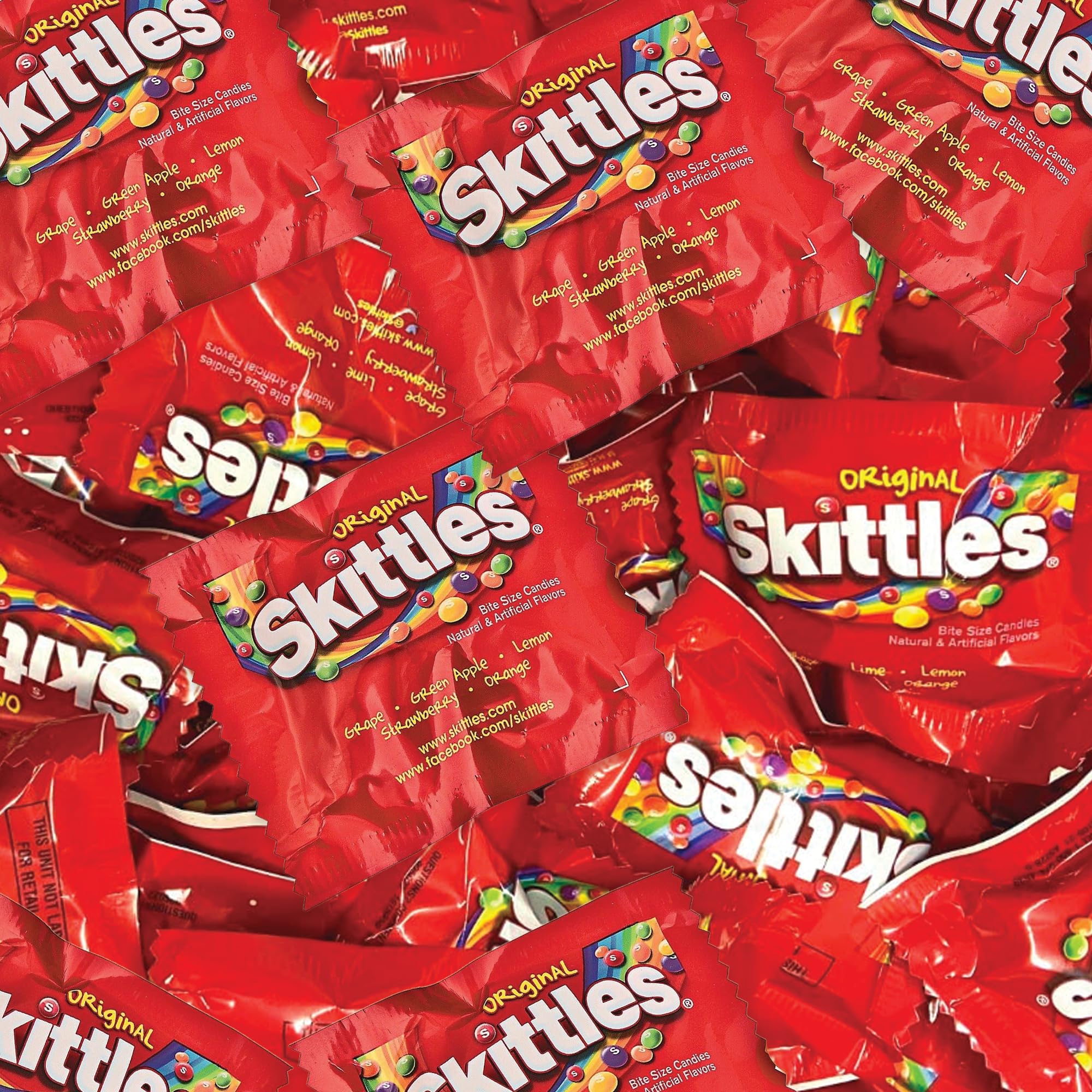 Skittles Fun Size Bulk 5LB Bag - Assorted Fruit Flavored Candy for Halloween, Parties & Office Snacks | Bulk Skittles Candy Pack | Trick or Treat Supplies
