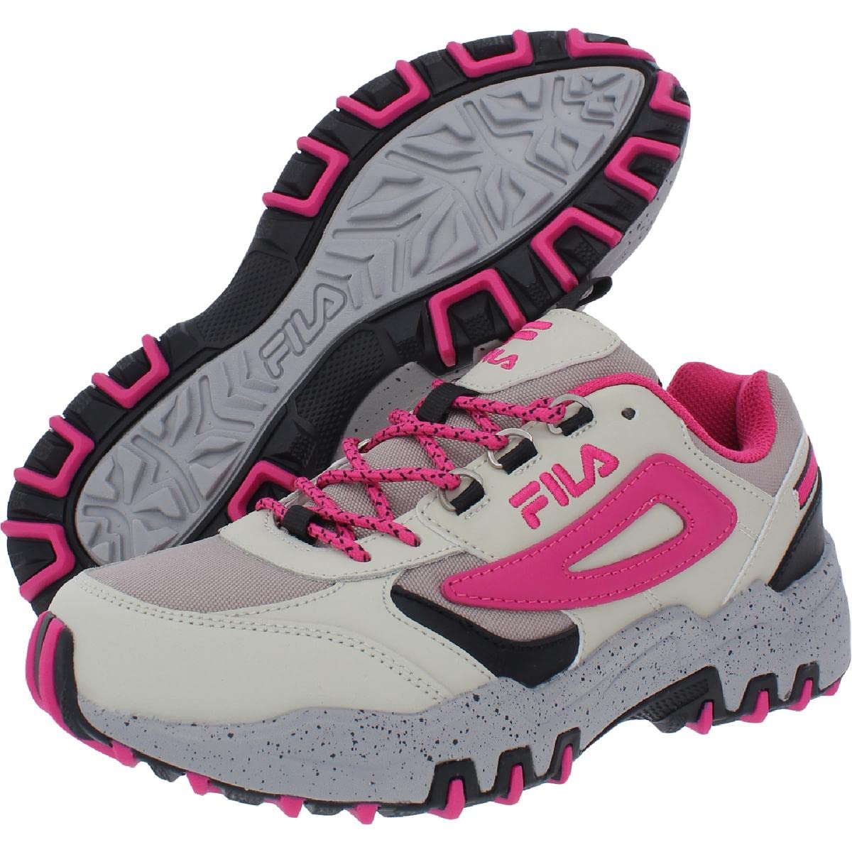 Fila Women's Reminder Sneaker - Comfortable Walking Shoes for Women in Tan/Pink/Black | Casual Athletic Shoes for Running, Gym Workouts & Everyday Wear
