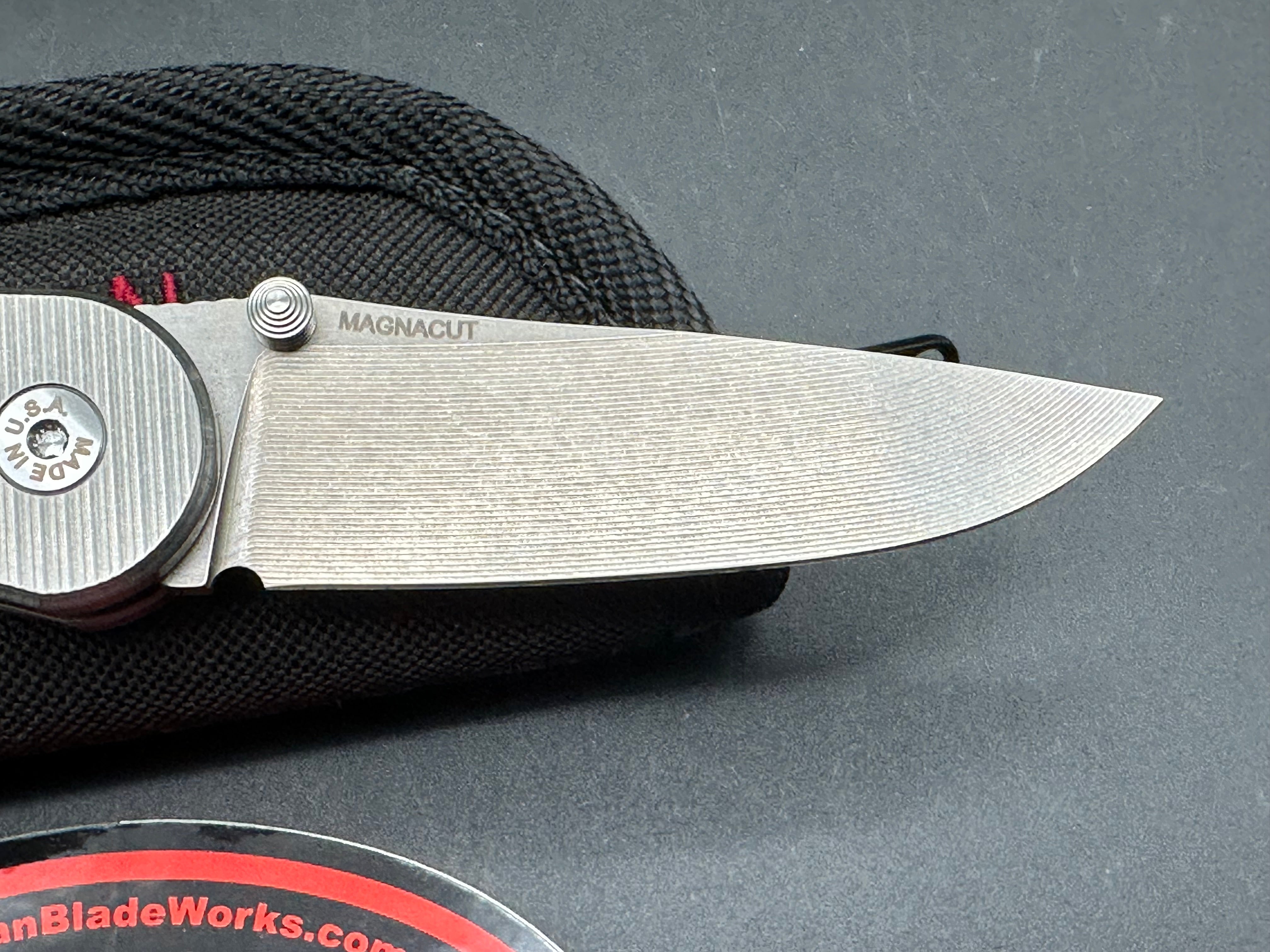 American Blade Works Model 1 Button Lock Folding Knife - Premium EDC Pocket Knife for Outdoor, Camping, Hiking & Everyday Carry