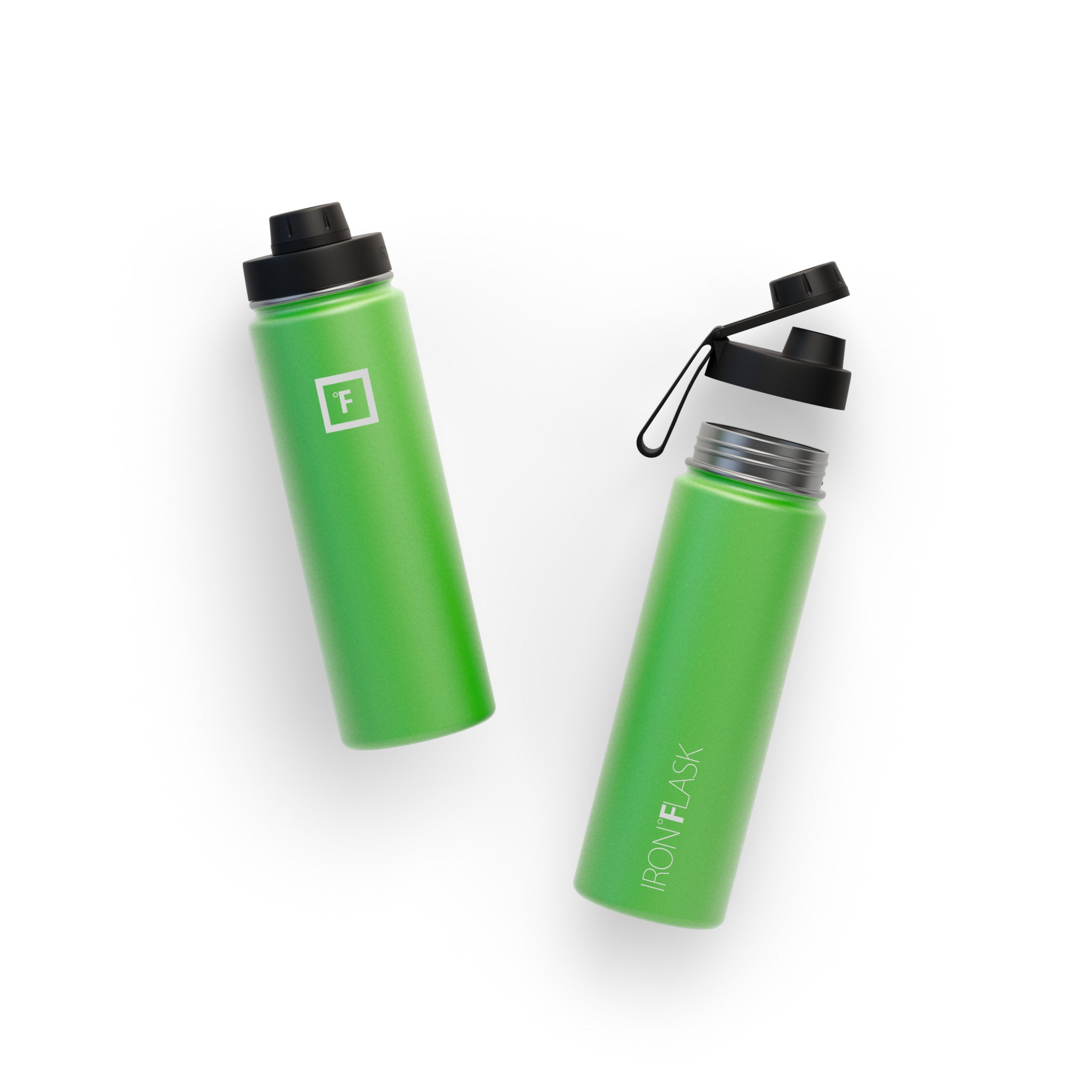 22 Oz Wide Mouth Water Bottle with Spout Lid - Leakproof Stainless Steel Insulated Water Bottle for Gym, Hiking & Outdoor Activities