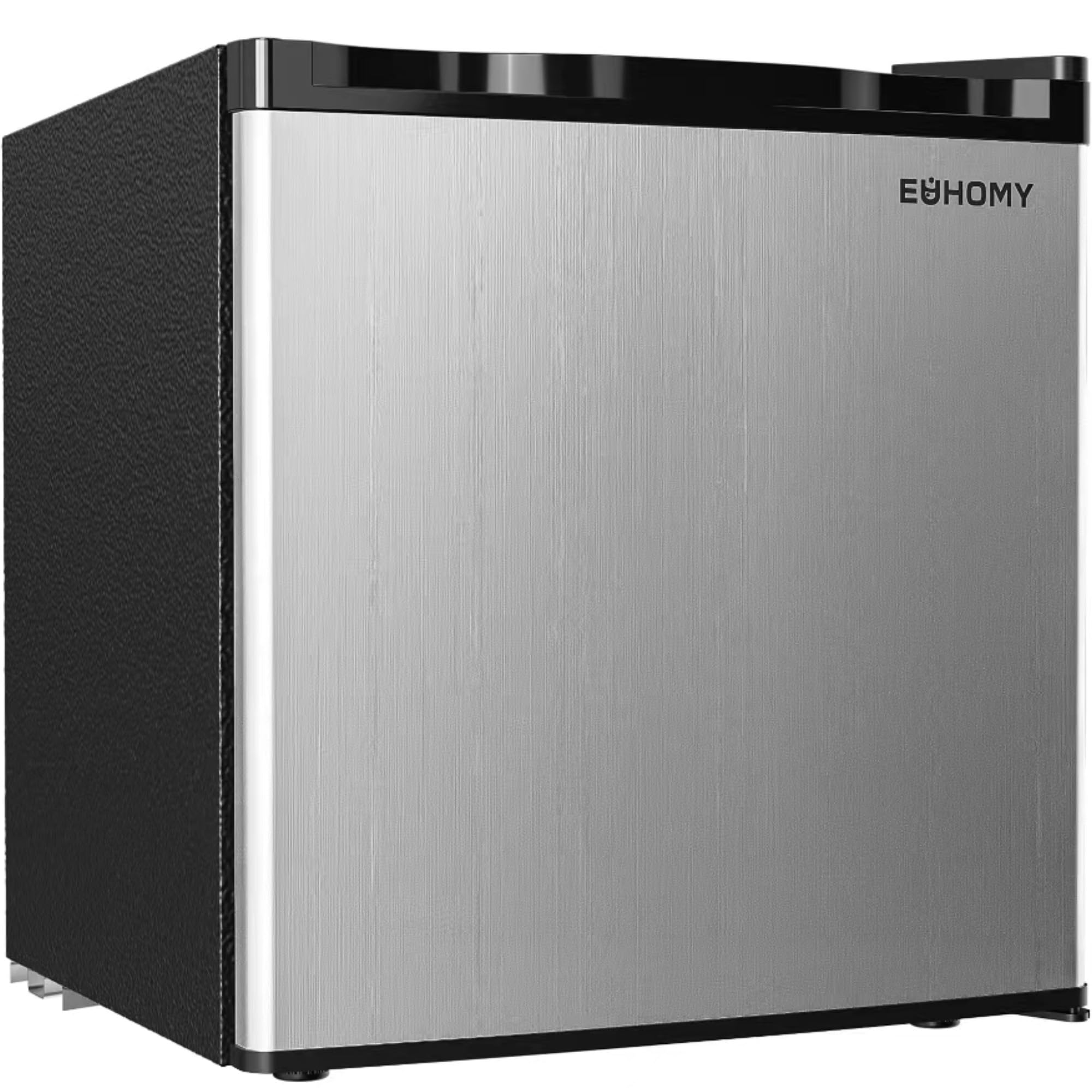 EUHOMY 1.7 Cu.Ft Compact Mini Fridge with Freezer - Energy Efficient, Adjustable Thermostat, Reversible Door - Perfect for Bedroom, Office, Dorm, RV, or Small Apartment (Silver) | Keep Drinks & Snacks Cold Anywhere
