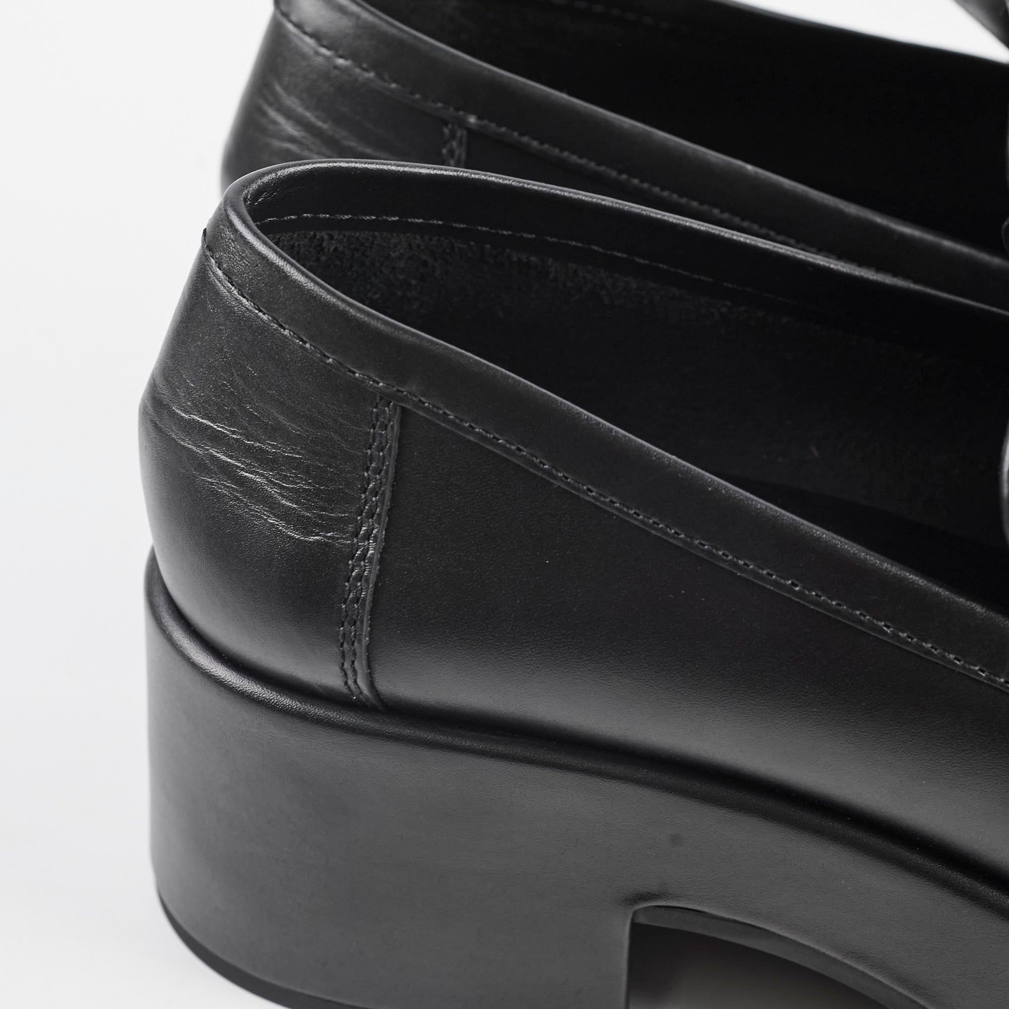 Chanel So Black Leather Loafers for Women - Size 41 US (EU 42) - Classic Comfortable Slip-On Shoes for Work, Office & Casual Wear