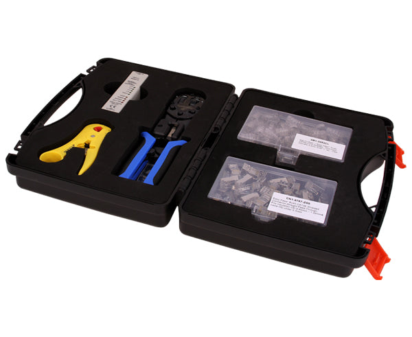 Cat5E Shielded Ethernet Cable Crimping Tool Kit - Professional RJ45 Connector & Network Cable Termination Set for Home Office & Server Room Installations