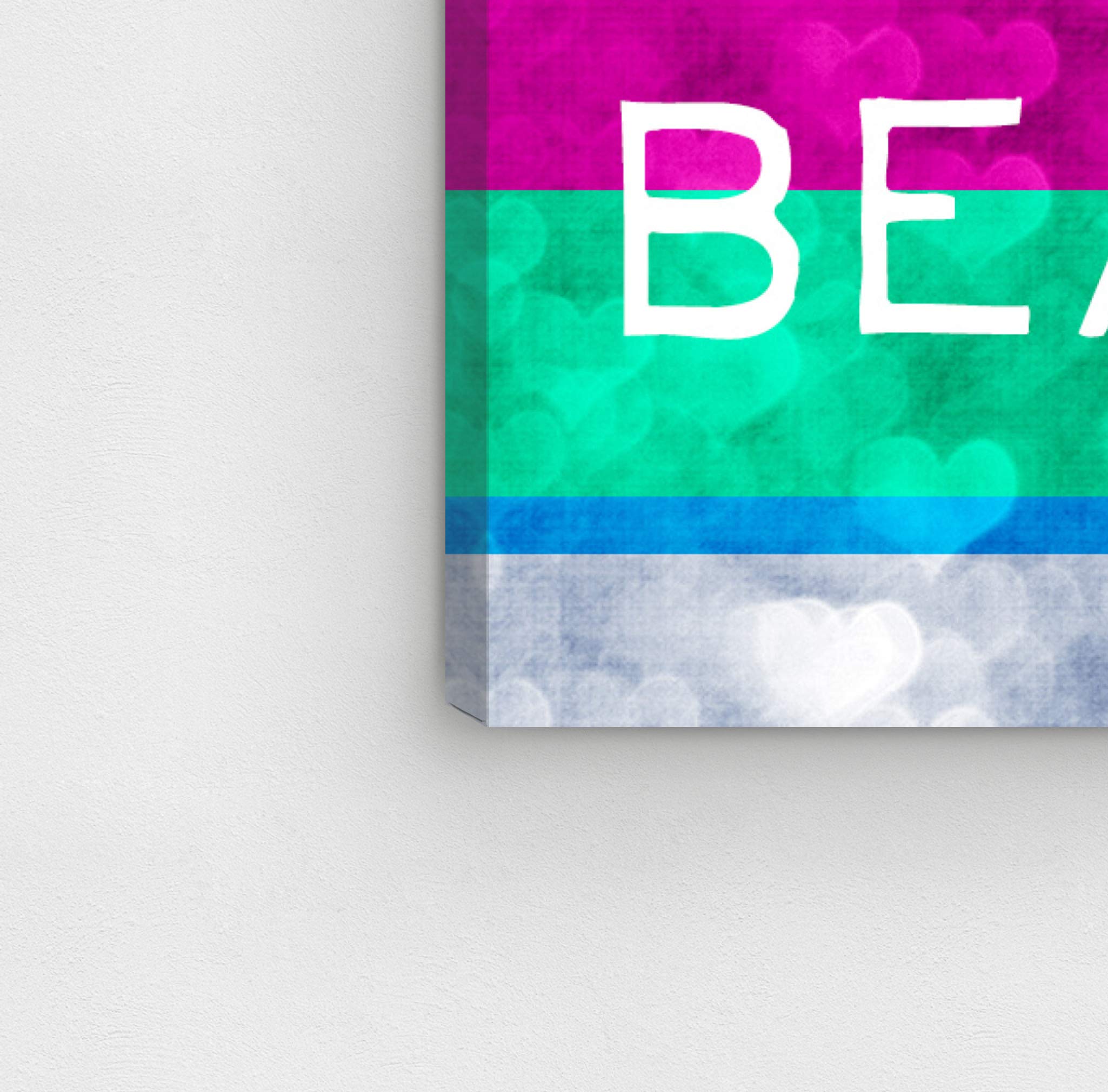 Beautiful Stripes Typography Wall Art Canvas Print - 30x20 Inches Purple & Green Home Decor by Oliver Gal Artist Co. | Perfect for Living Room, Bedroom & Office Decor