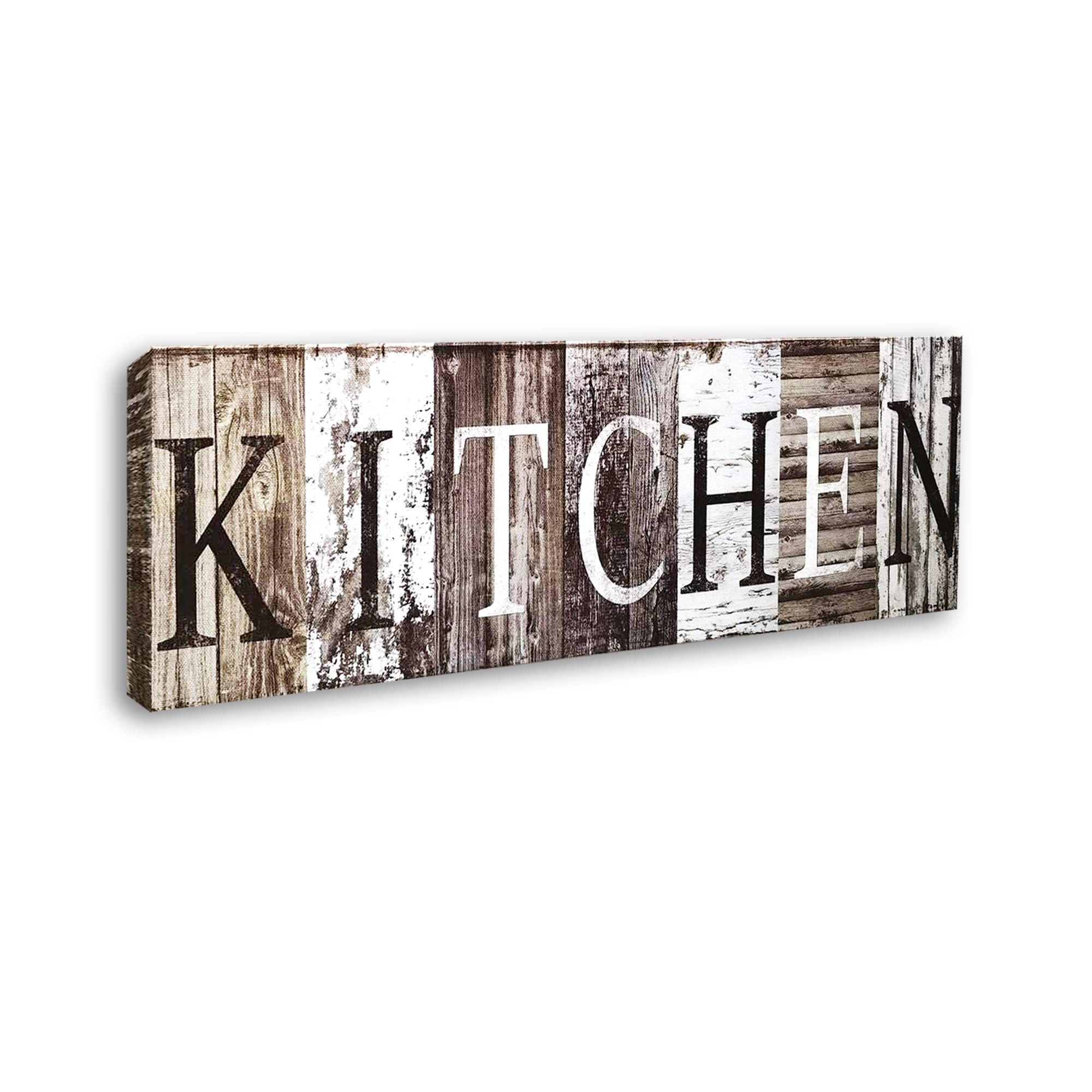 Rustic Farmhouse Kitchen Wall Decor - Wood Framed Canvas Art Sign with Inspirational Quotes for Laundry Room, Living Room & Family Spaces | Large Wooden Home Decoration Perfect for Country Style Kitchens