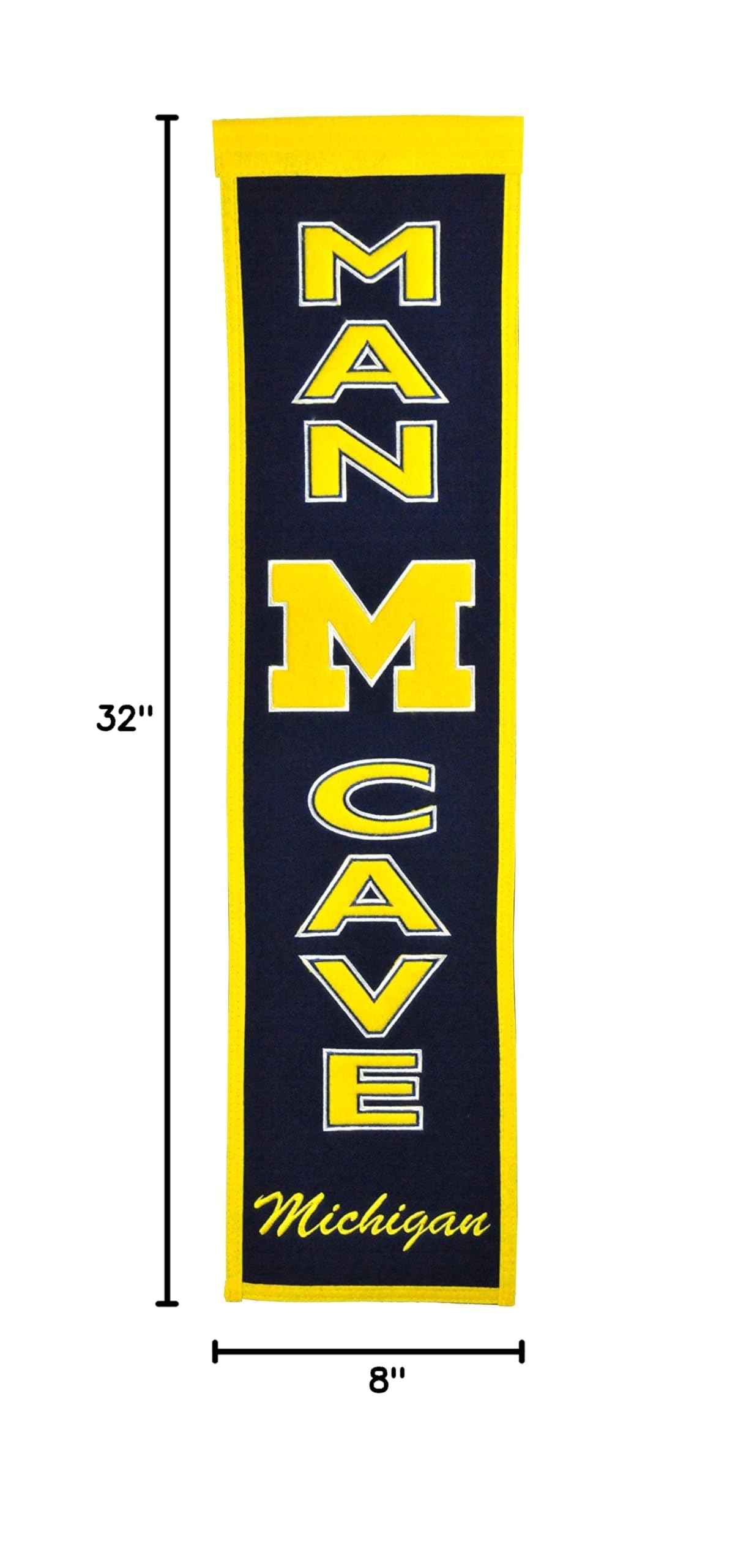 NCAA Michigan Wolverines Man Cave Banner - Premium College Sports Wall Decor for Fans | Perfect for Game Room, Home Bar & Sports Themed Decor