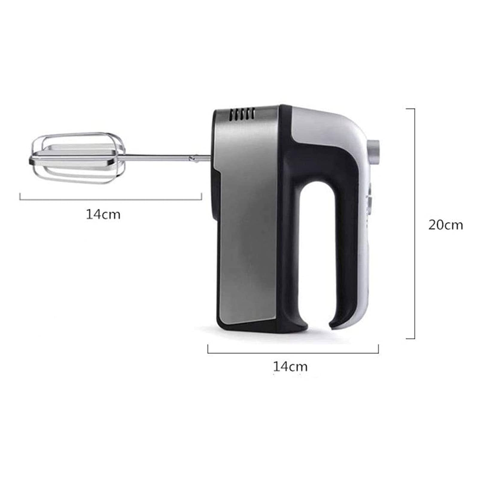HHWKSJ 5-Speed Electric Hand Mixer with 4 Stainless Steel Attachments (2 Dough Hooks & 2 Beaters) - Perfect for Baking Cakes, Whipping Cream, Mixing Cookie Dough & More - Ideal for Home Bakers & Kitchen Enthusiasts (White)