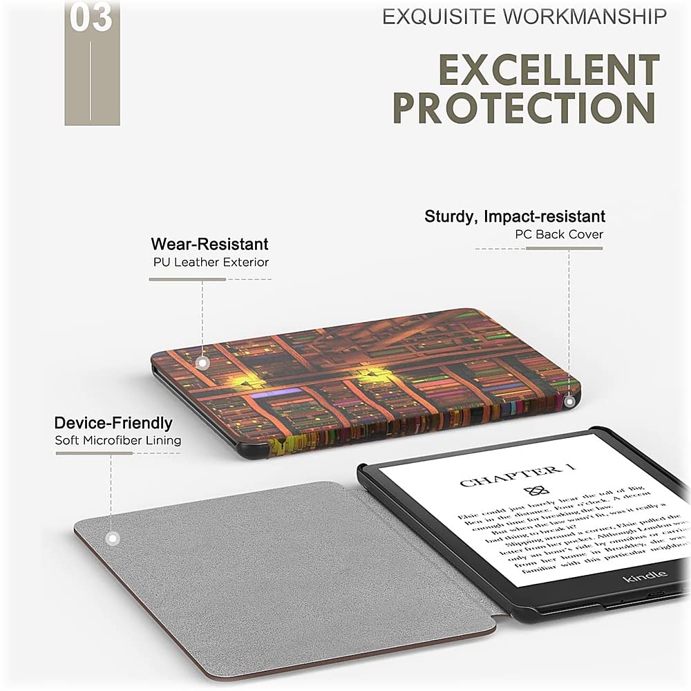 Premium Sahara Venture Series Case for Kindle Paperwhite 11th Generation (2021-2022) & Signature Edition (2022) - Durable Brown Protective Cover with Auto Wake/Sleep - Perfect for Reading, Travel & Daily Commute