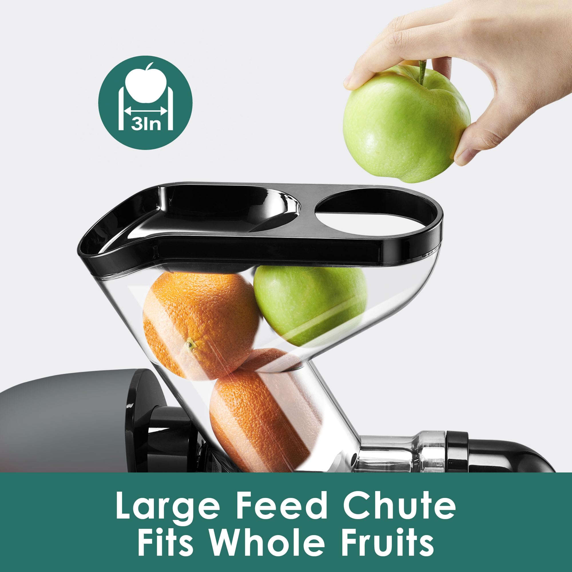 Premium Cold Press Juicer - Slow Masticating Juicer Machine for Fruits & Vegetables with 3
