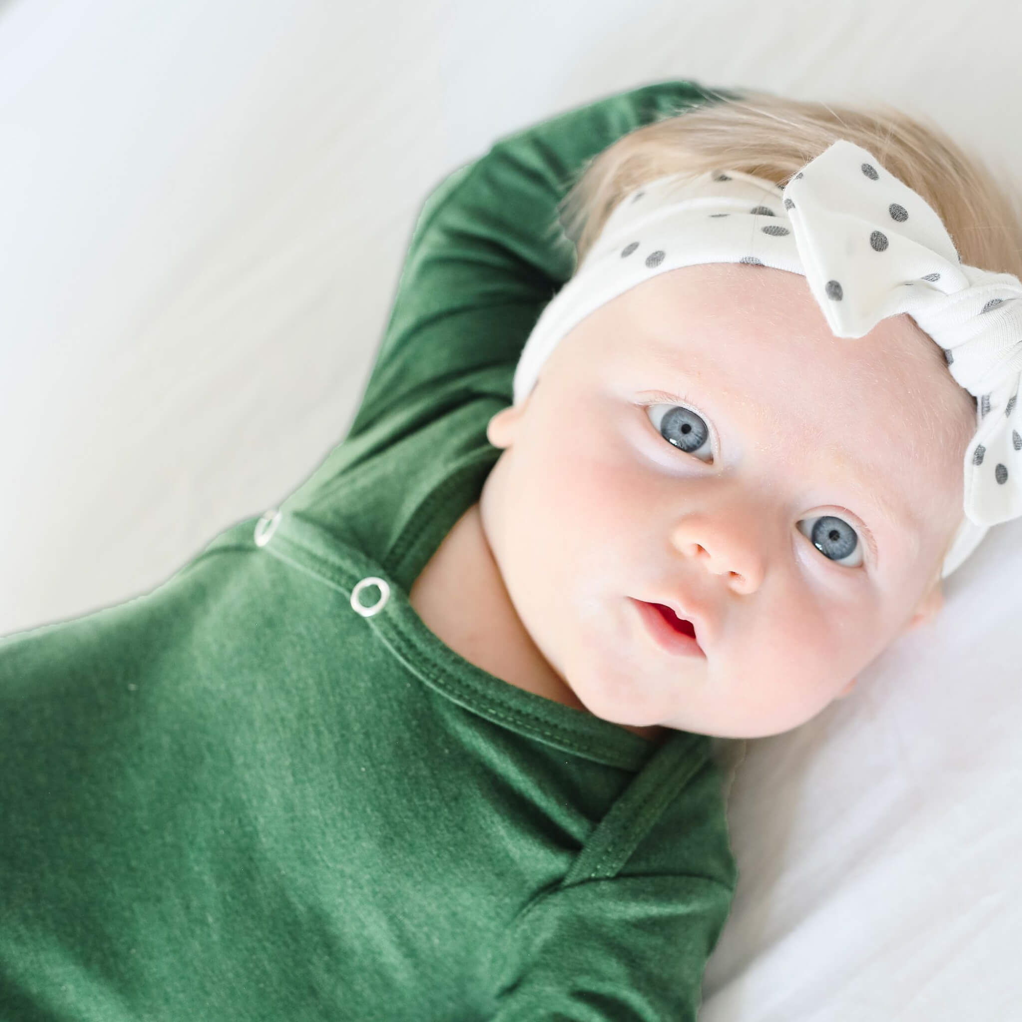 Newborn Knotted Gown for Baby Girls & Boys - Soft Cotton Sleepwear for Infants 0-3 Months - Perfect for Hospital, Home & Photo Shoots