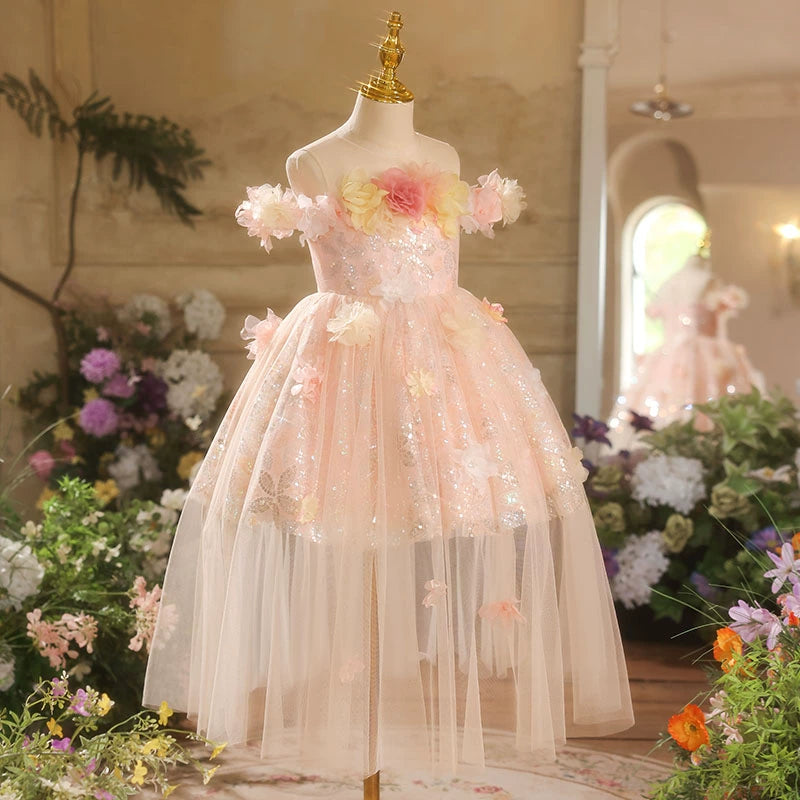 Adorable Princess Birthday Dress for Girls - Flower Girl Wedding Gown | Perfect for Birthday Parties, Weddings & Special Occasions