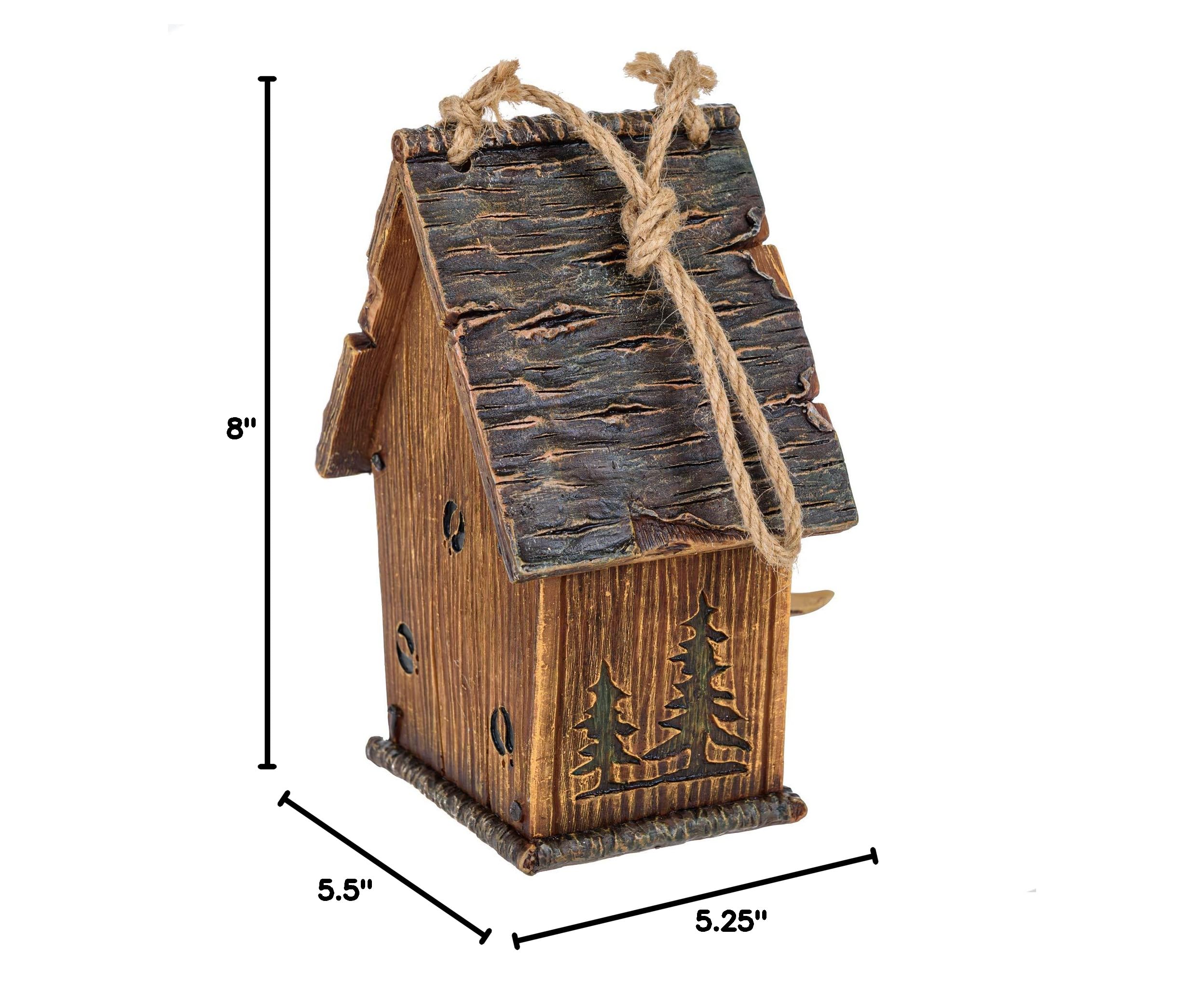 Pine Ridge Hanging Bird House - Weatherproof Outdoor Birdhouse for Garden, Patio, or Backyard Decor - Attracts Wild Birds & Enhances Outdoor Spaces